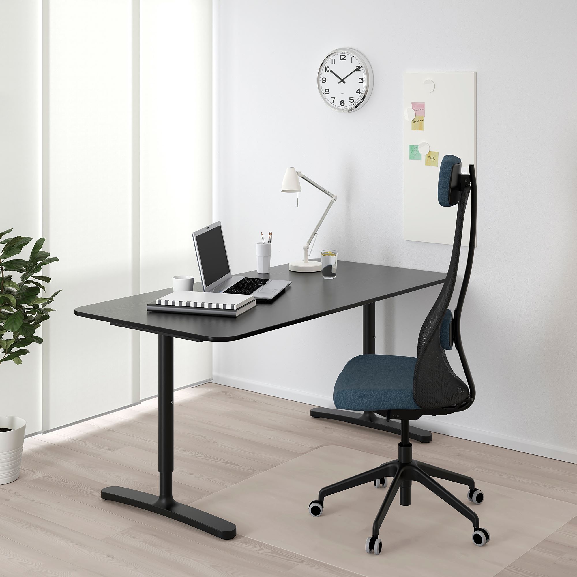 BEKANT IKEA Стол, чёрный, 160x80 cm  (ТОВАР ВЫШЕЛ ИЗ АССОРТИМЕНТА)