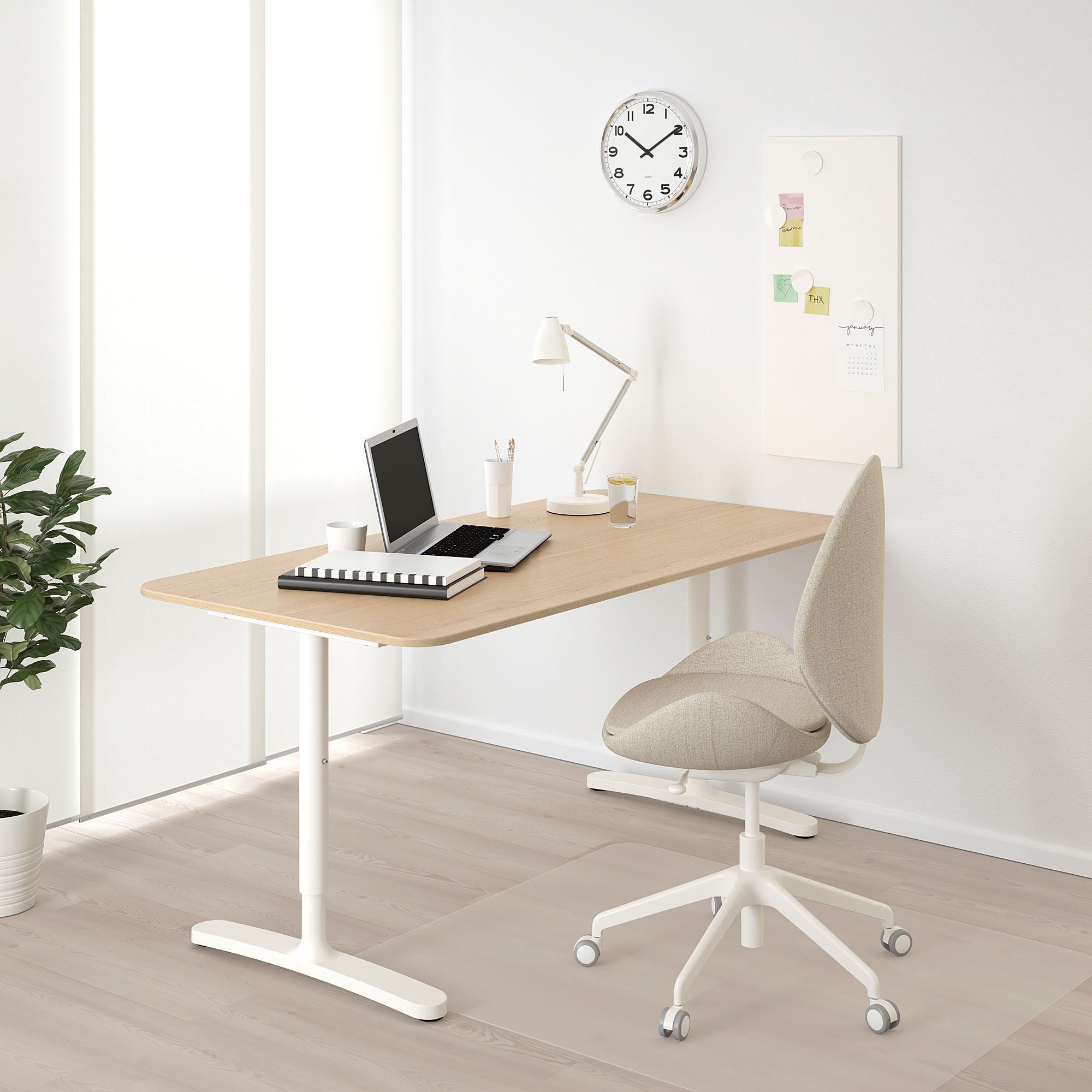 BEKANT IKEA Стол, дуб/белый, 160x80 cm  (ТОВАР ВЫШЕЛ ИЗ АССОРТИМЕНТА)