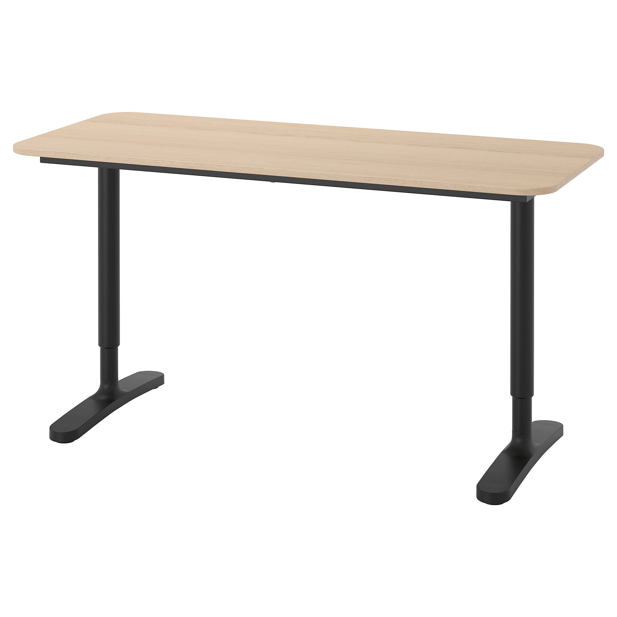 BEKANT IKEA Стол, дуб/чёрный, 140x60 cm  (ТОВАР ВЫШЕЛ ИЗ АССОРТИМЕНТА)