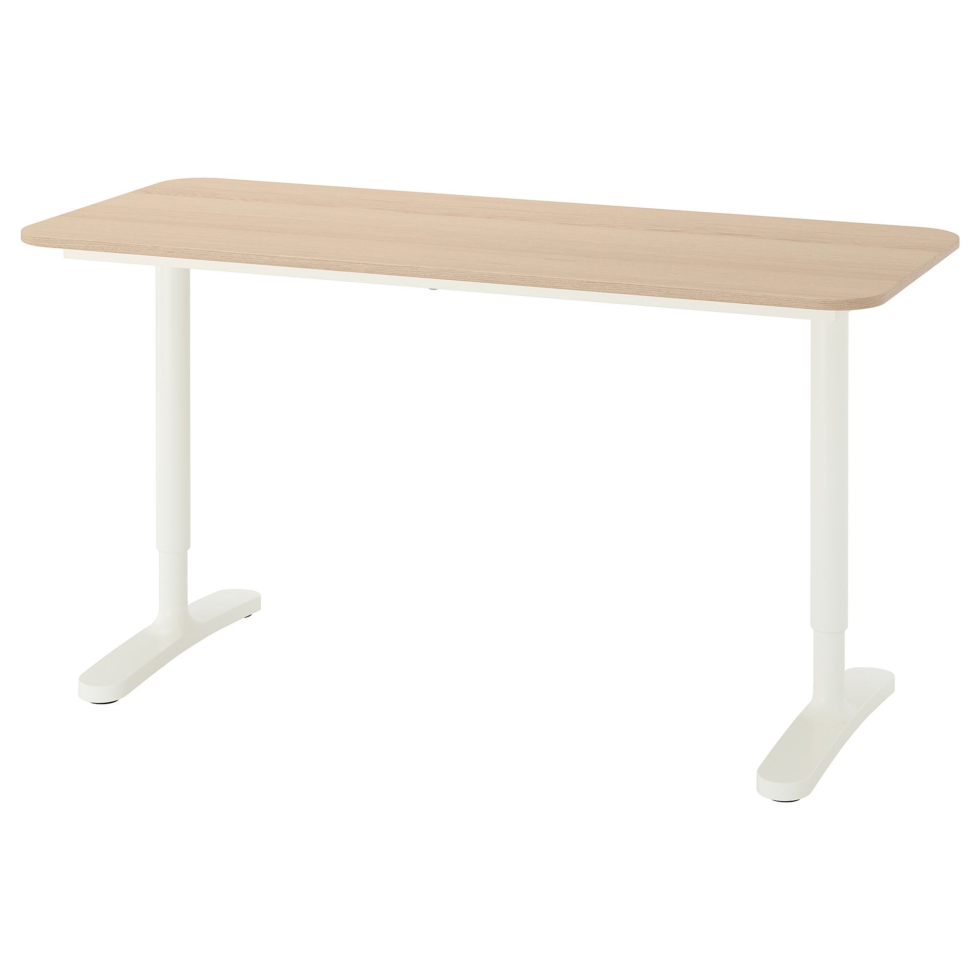 BEKANT IKEA Стол, дуб/белый, 140x60 cm  (ТОВАР ВЫШЕЛ ИЗ АССОРТИМЕНТА)