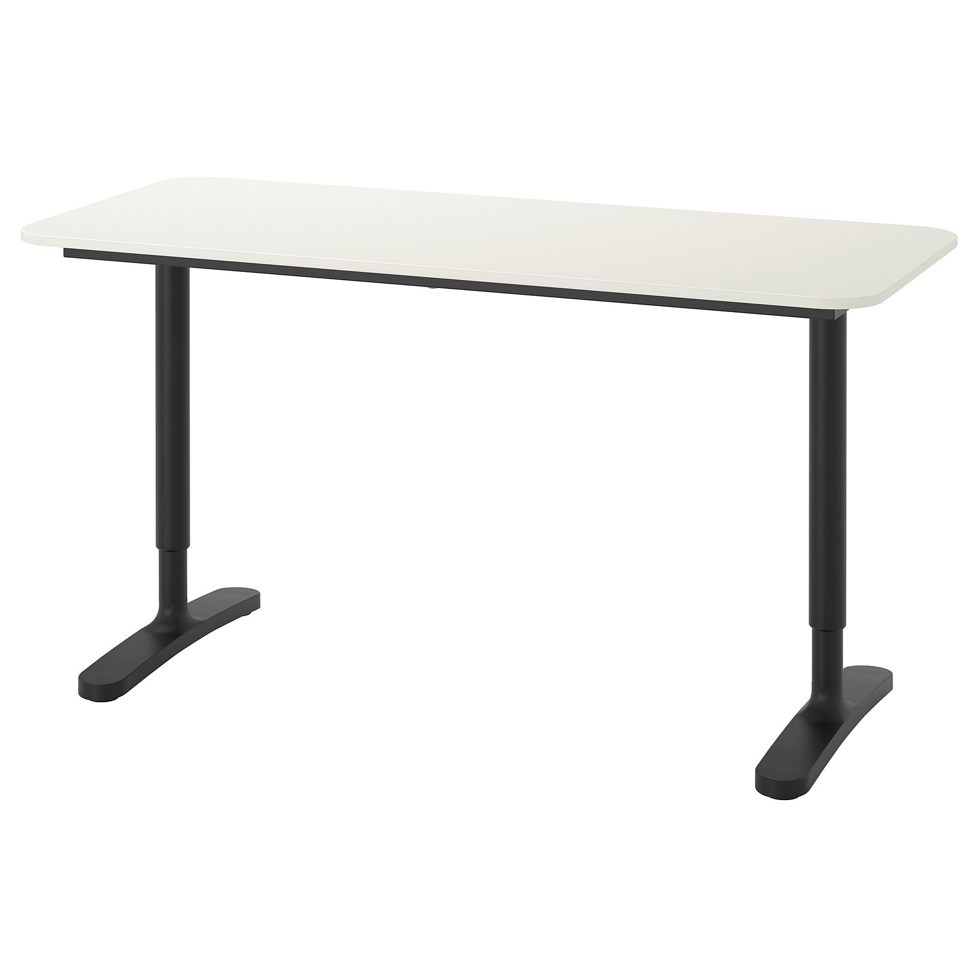 BEKANT IKEA Стол, белый/чёрный, 140x60 cm  (ТОВАР ВЫШЕЛ ИЗ АССОРТИМЕНТА)