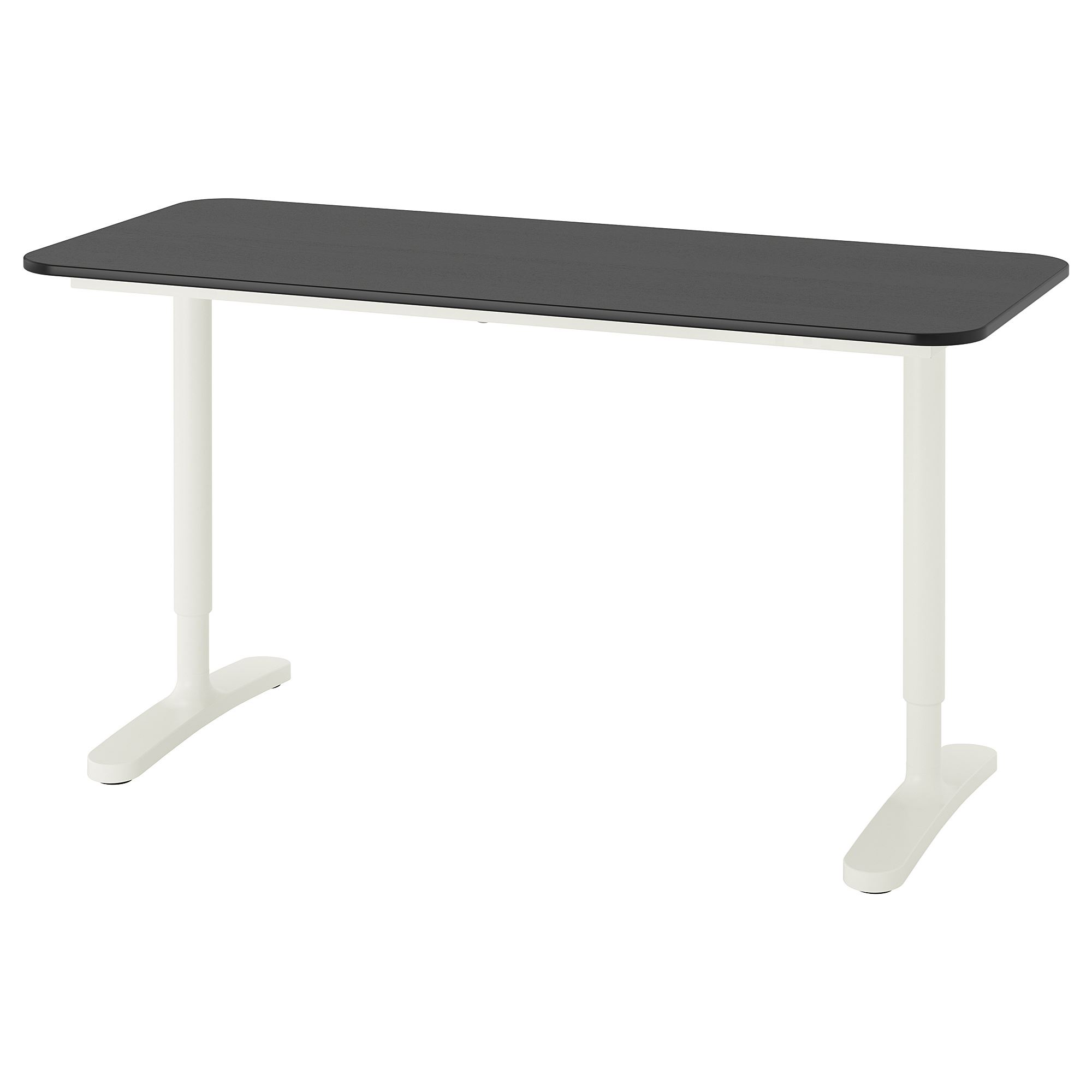 BEKANT IKEA Стол, чёрный/белый, 140x60 cm  (ТОВАР ВЫШЕЛ ИЗ АССОРТИМЕНТА)