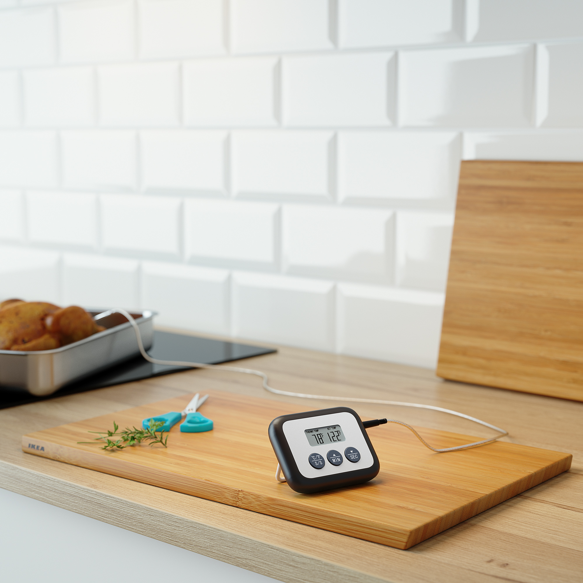 FANTAST IKEA Термометр/таймер для мяса, цифровой черный