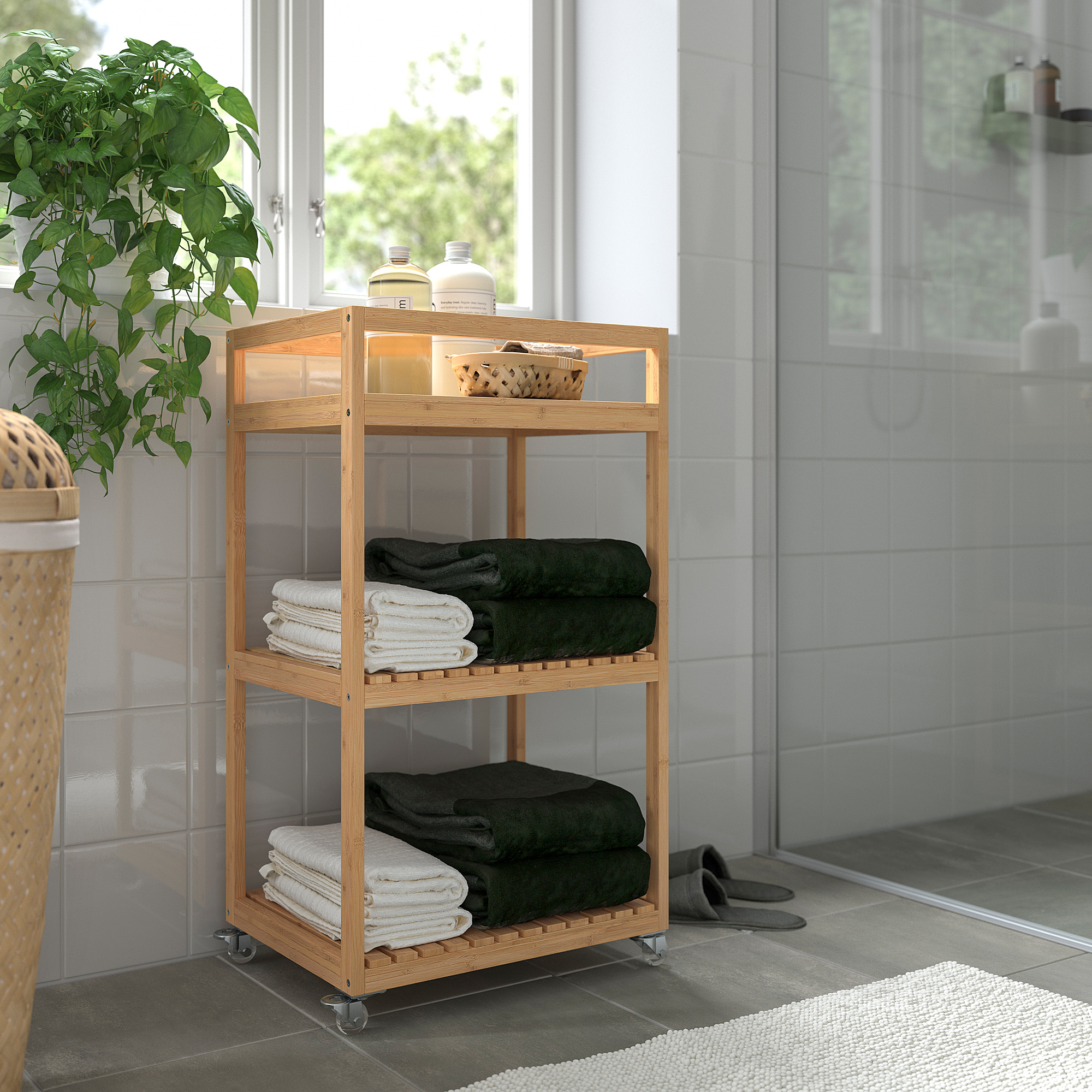 RAGRUND IKEA Тележка, 42x33x76 см, бамбук
