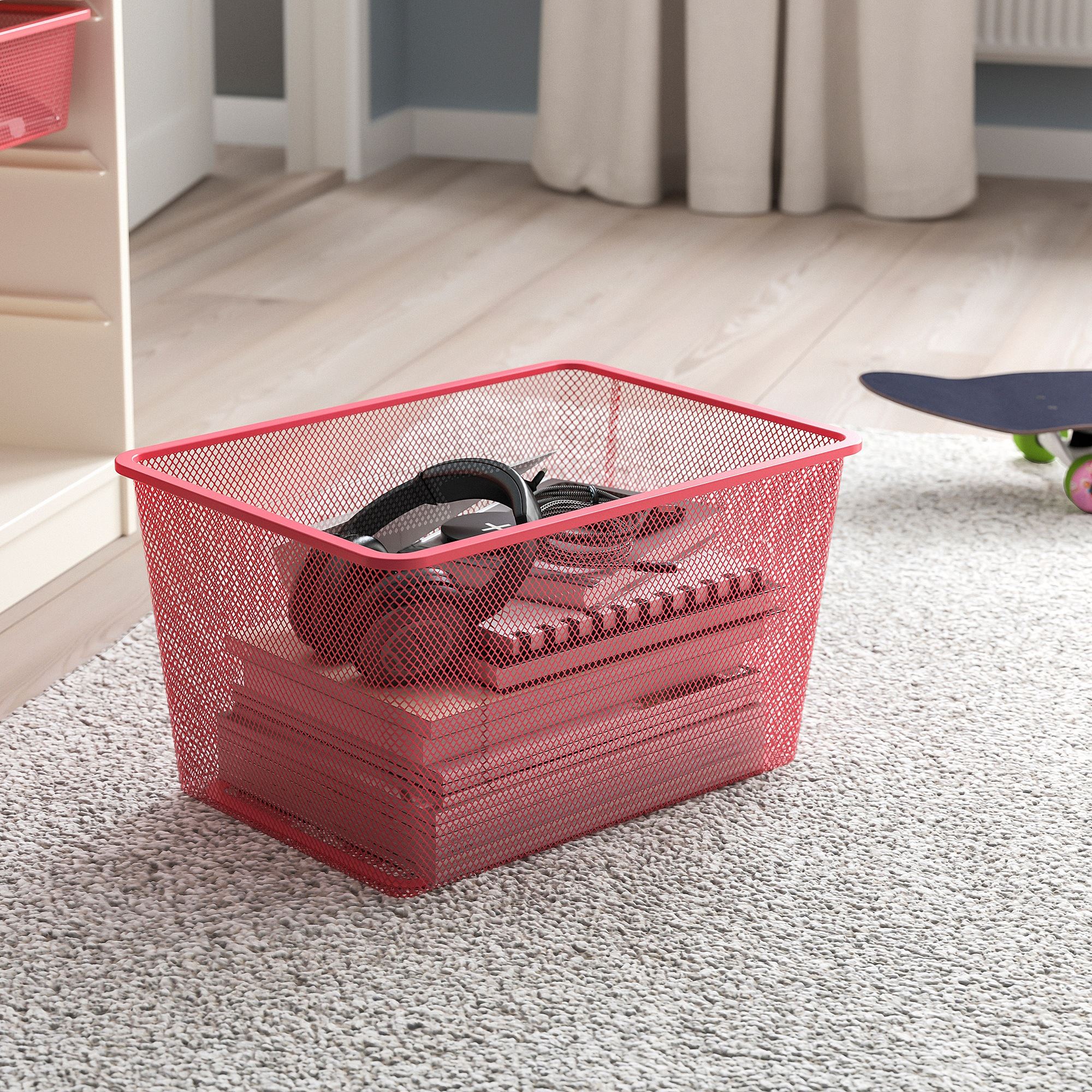 TROFAST IKEA Сетчатый контейнер, 42x30x23 см, светло-красный