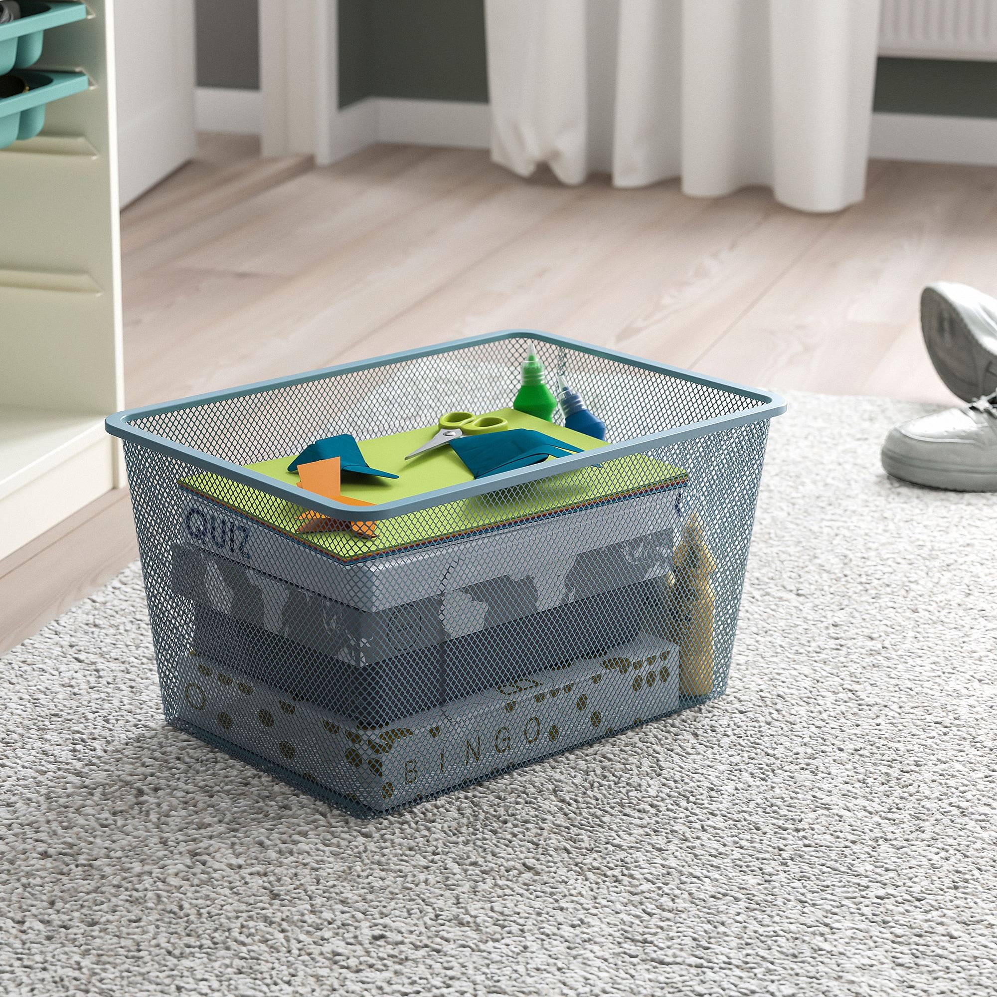 TROFAST IKEA Сетчатый контейнер, 42x30x23 см, серо-синий