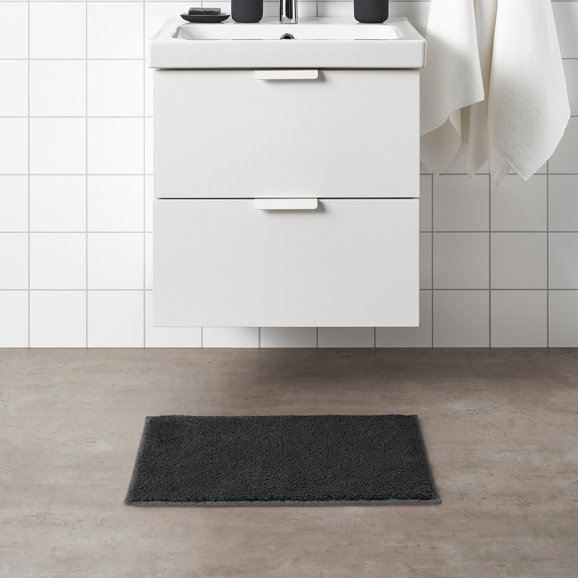 SODERSJON IKEA Коврик для ванной, 40x60 см, темно-серый  (ТОВАР ВЫШЕЛ ИЗ АССОРТИМЕНТА)