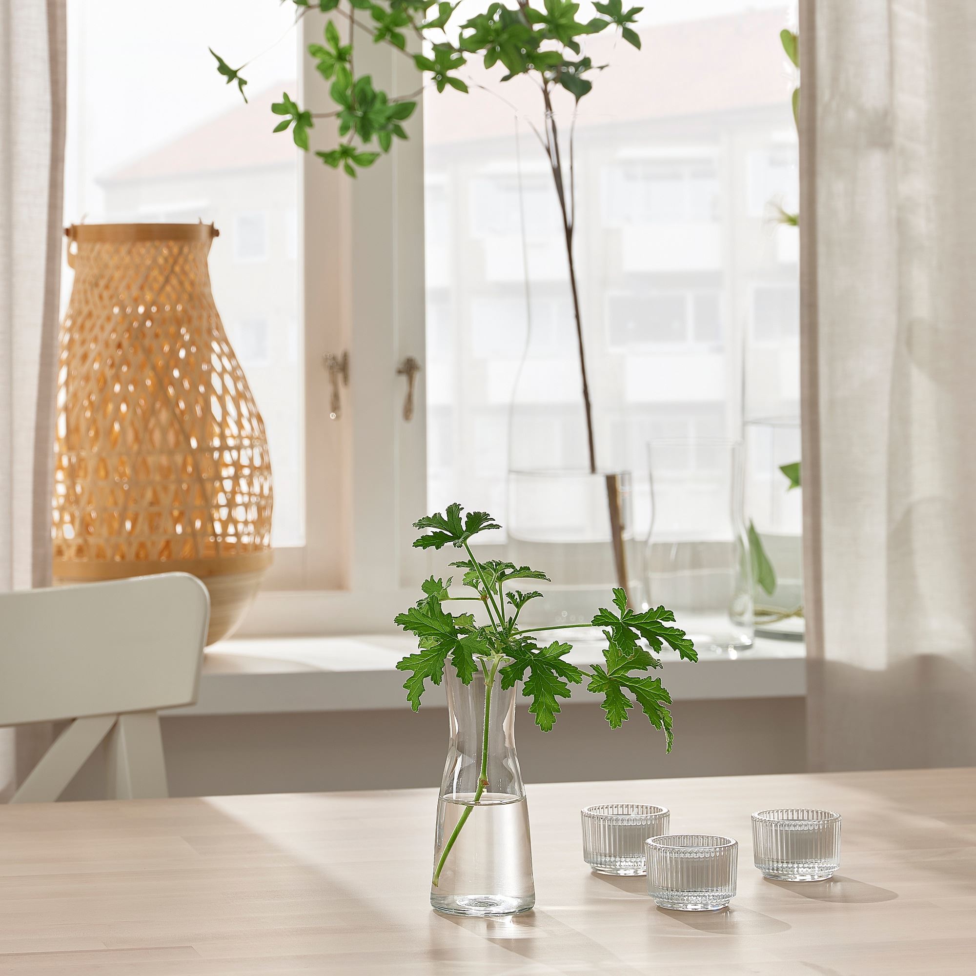 TIDVATTEN IKEA Ваза, прозрачное стекло, 14 см