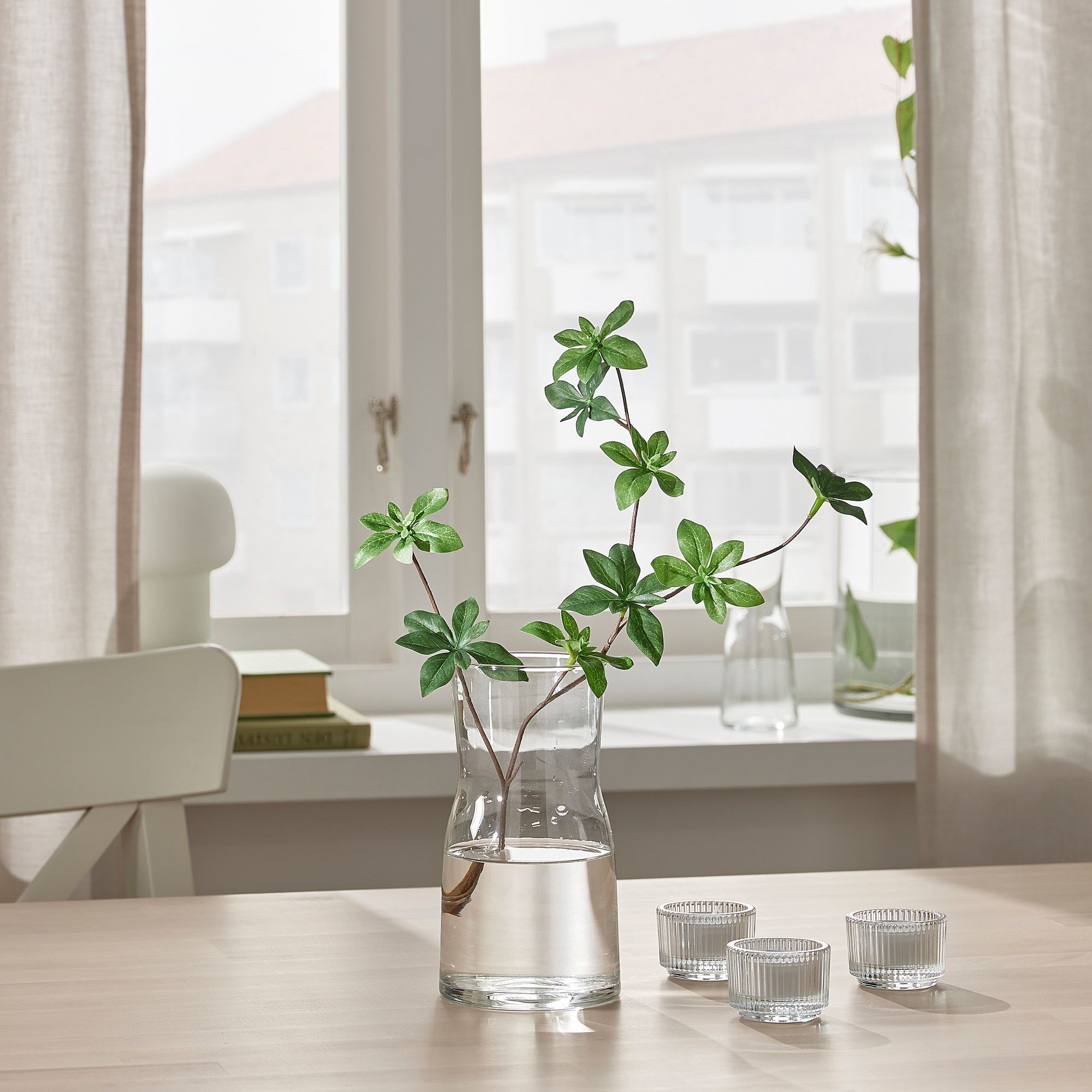 TIDVATTEN IKEA Ваза, прозрачное стекло, 17 см