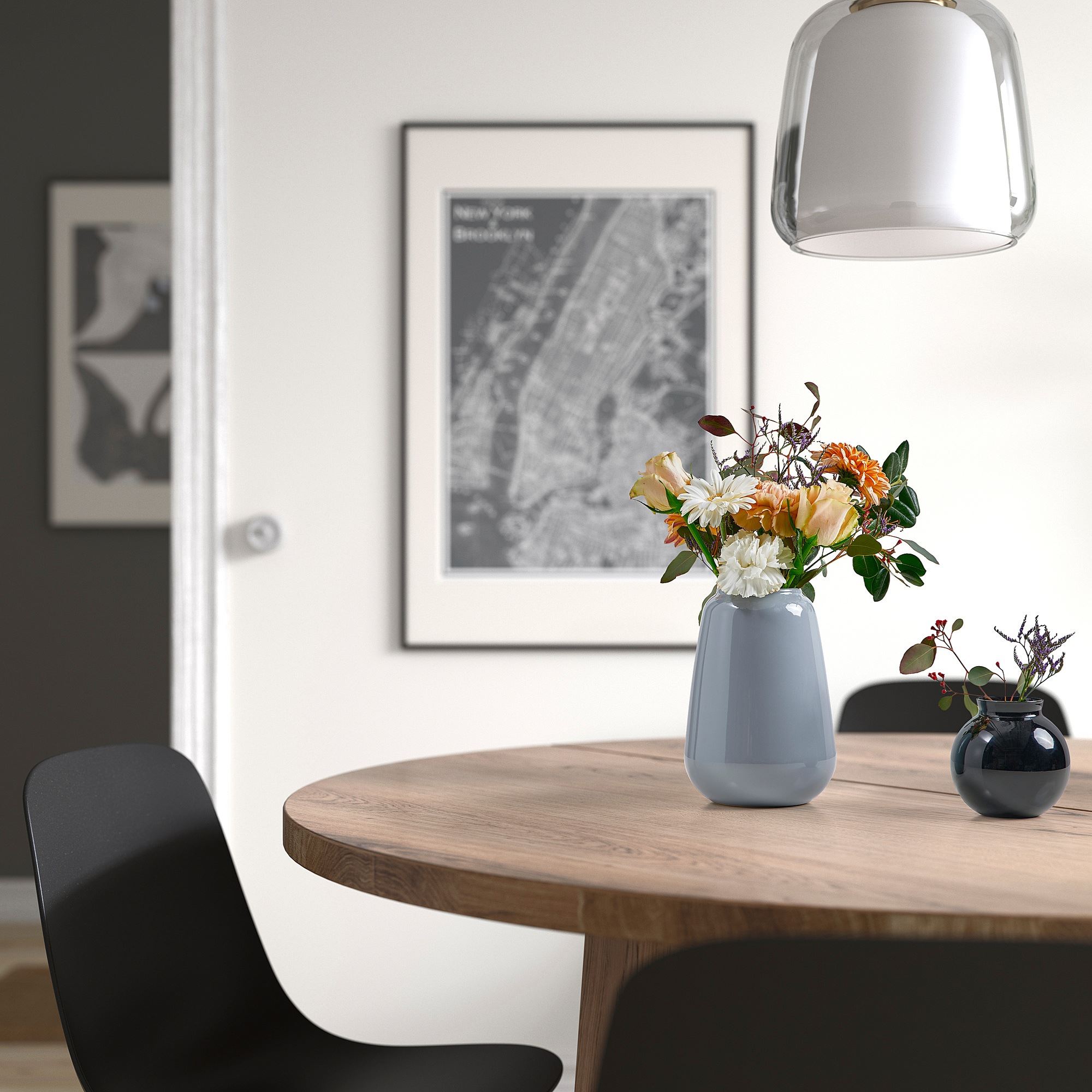LIVSVERK IKEA Ваза, светло серо-голубой,,  21 см  (ТОВАР ВЫШЕЛ ИЗ АССОРТИМЕНТА)