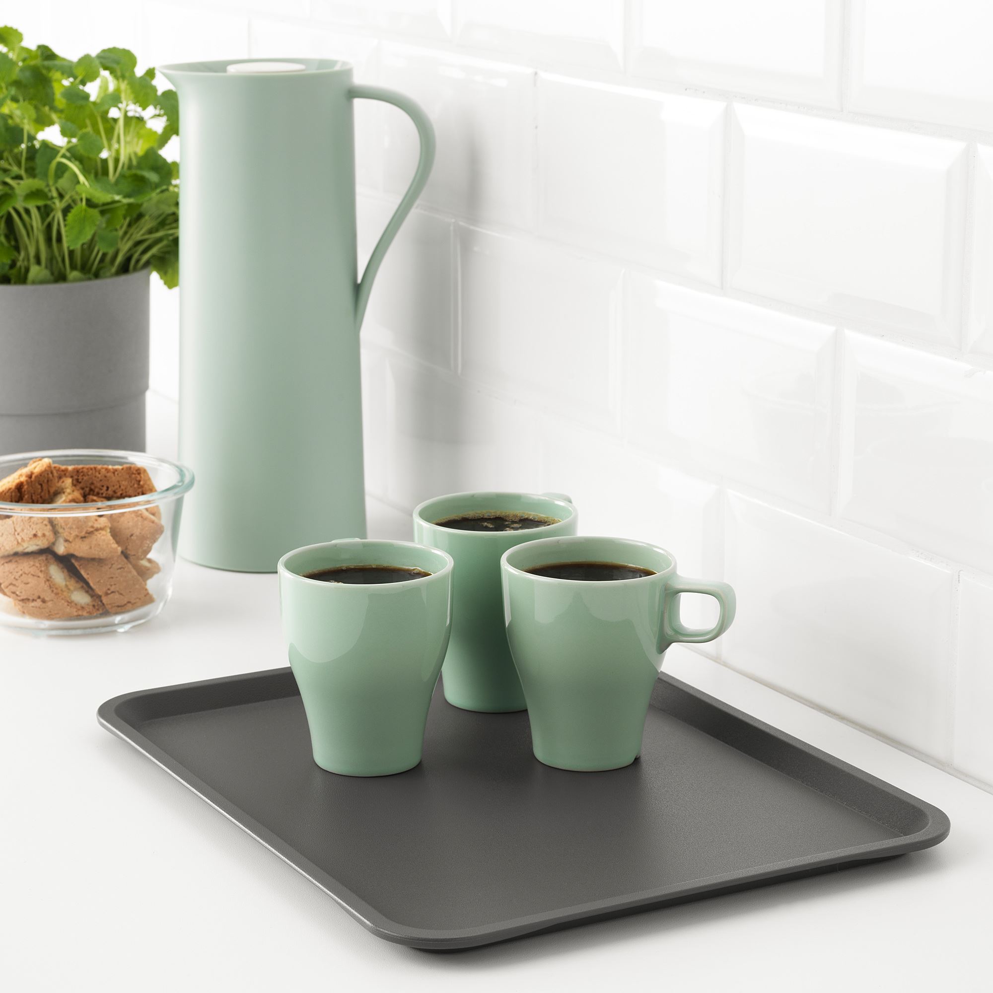 TILLGANG IKEA Поднос, серый, 37x29 см