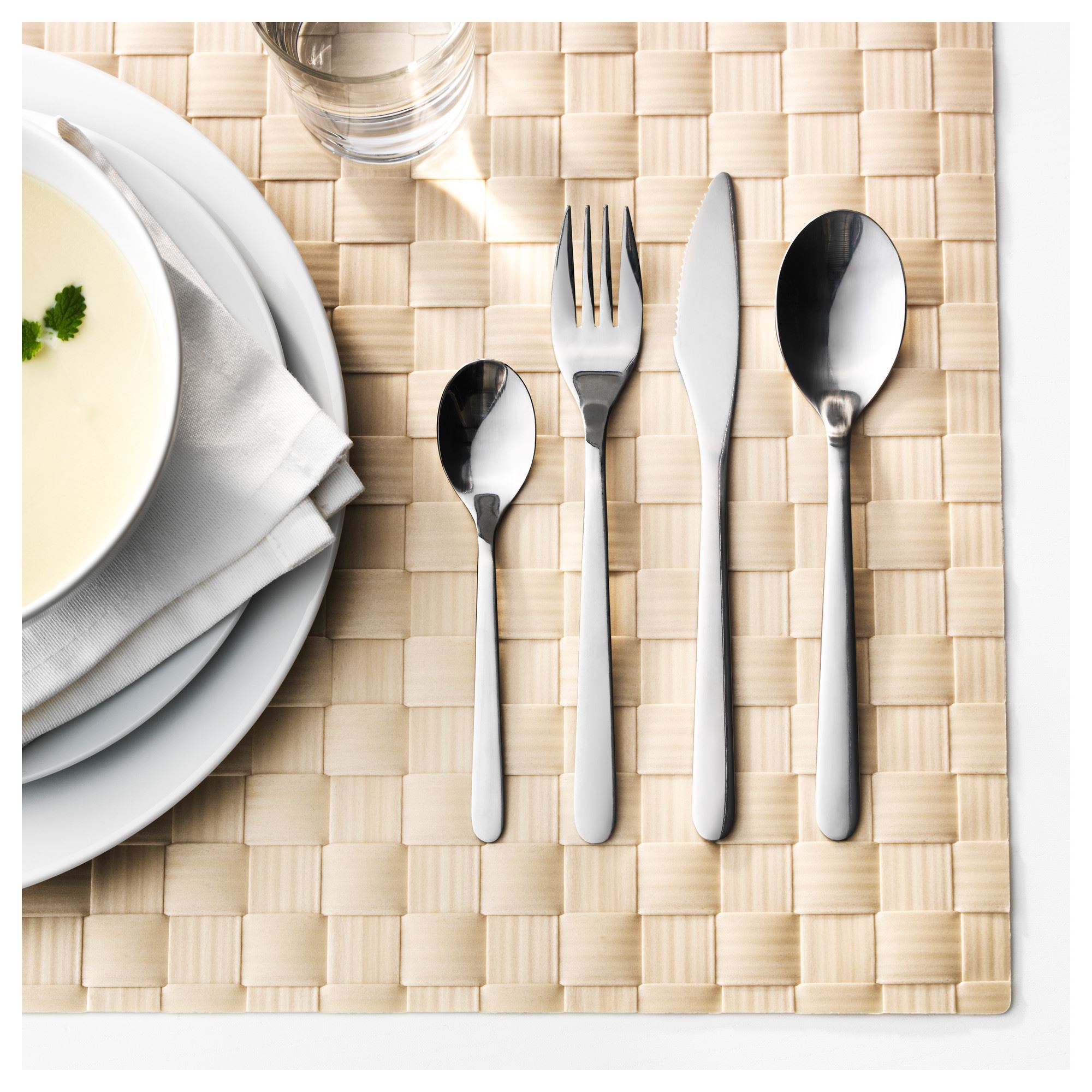 FORNUFT IKEA Столовый набор, нержавеющая сталь, 24 предмета