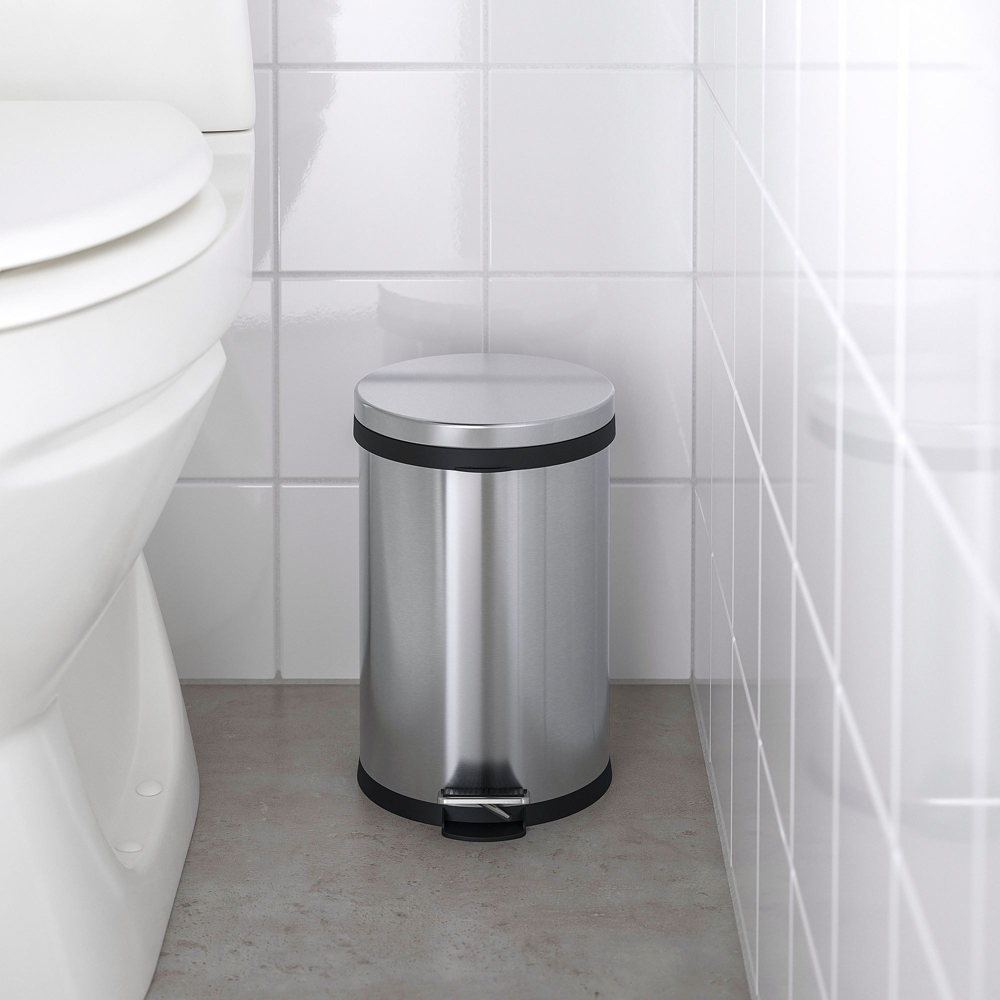 SNORPA IKEA Ведро с откидной крышкой, нержавеющ сталь, 5 л