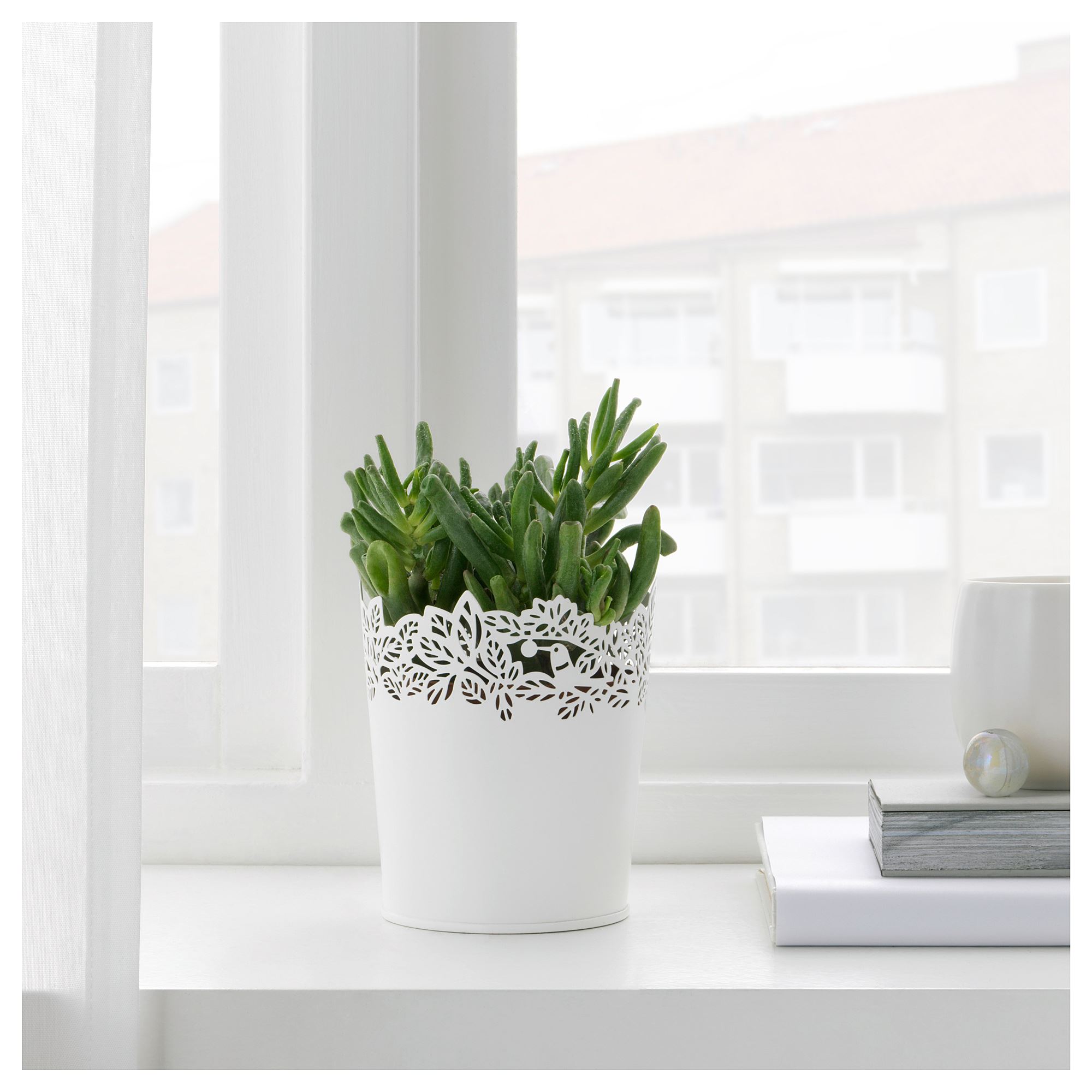 SAMVERKA IKEA Кашпо, белый, 9 см