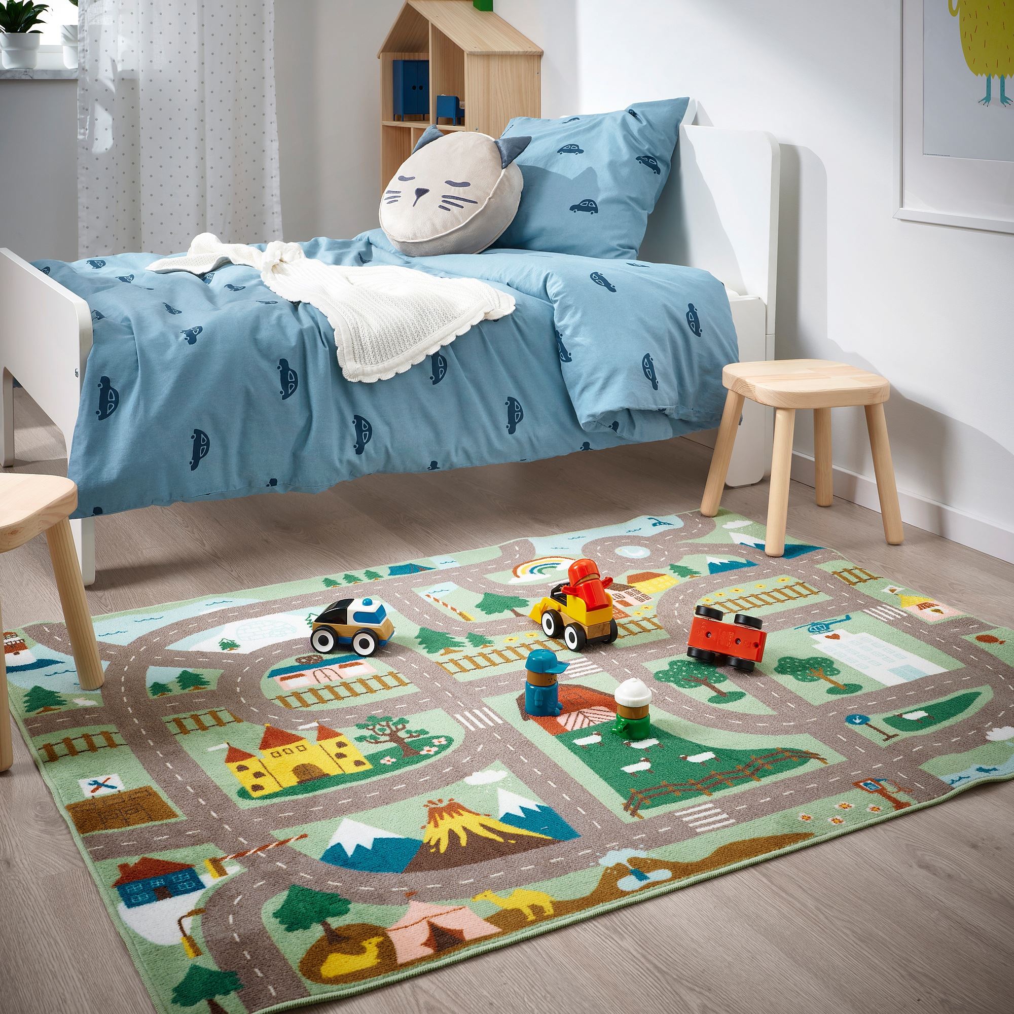 VALLABY IKEA Ковер, зеленый, 100x133 см