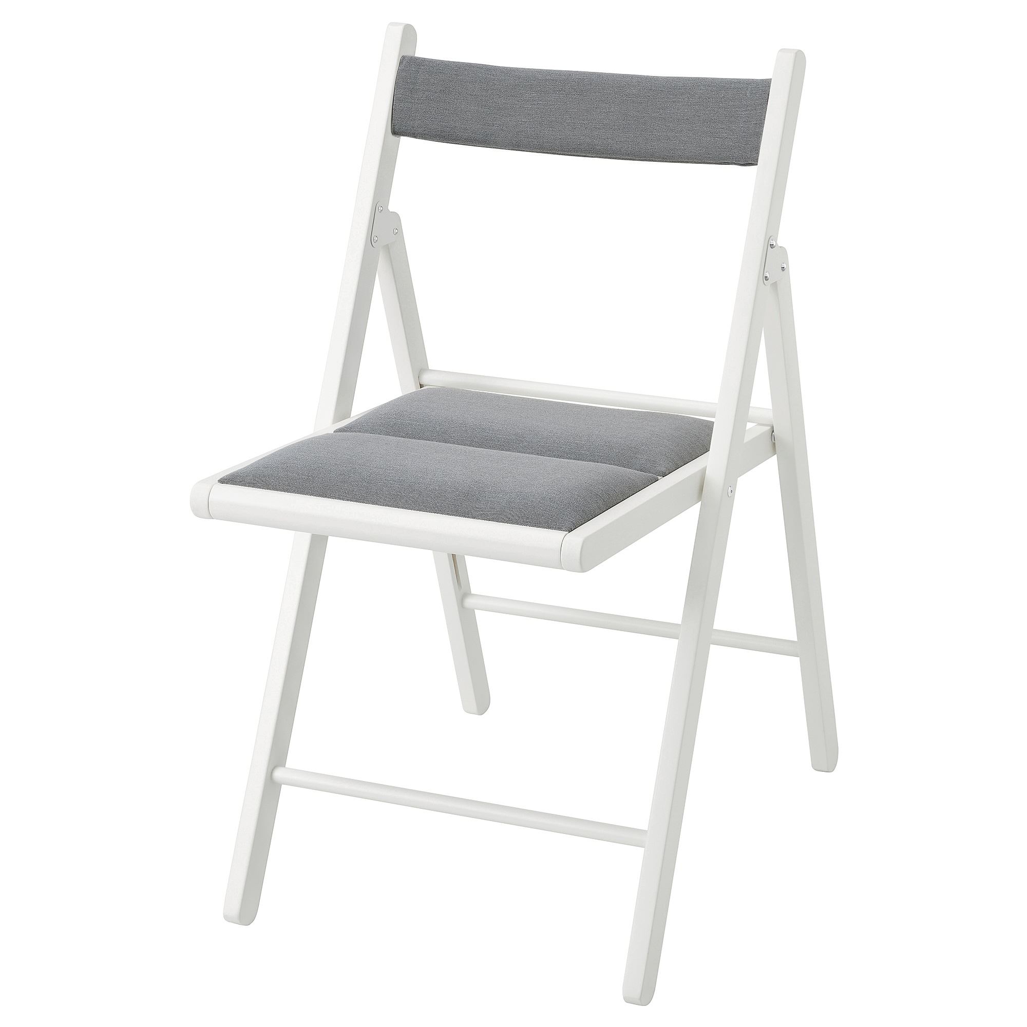 FROSVI IKEA Стул складной, белый/кnisa светло-серый