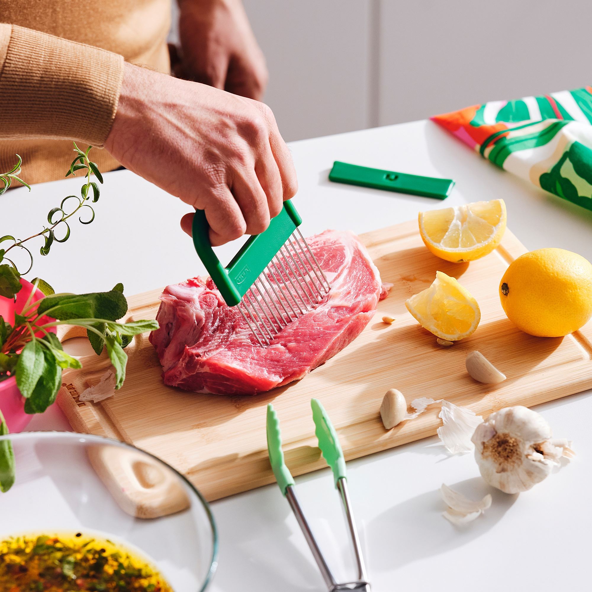 TABBERAS IKEA Держатель для нарезки продуктов, зеленый  (ТОВАР ВЫШЕЛ ИЗ АССОРТИМЕНТА)