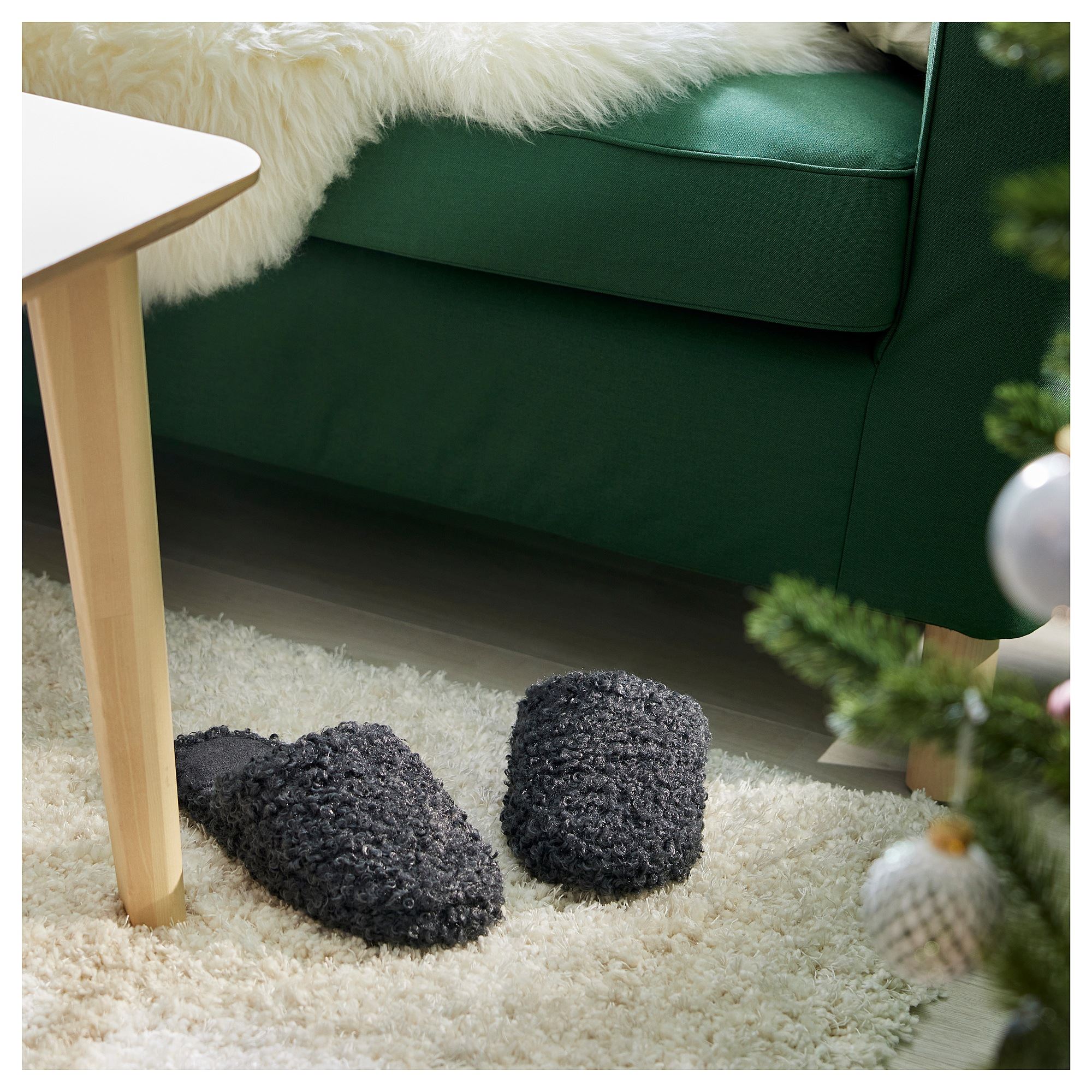 VINTERFINT IKEA Тапочки, серый, S/M  (ТОВАР ВЫШЕЛ ИЗ АССОРТИМЕНТА)