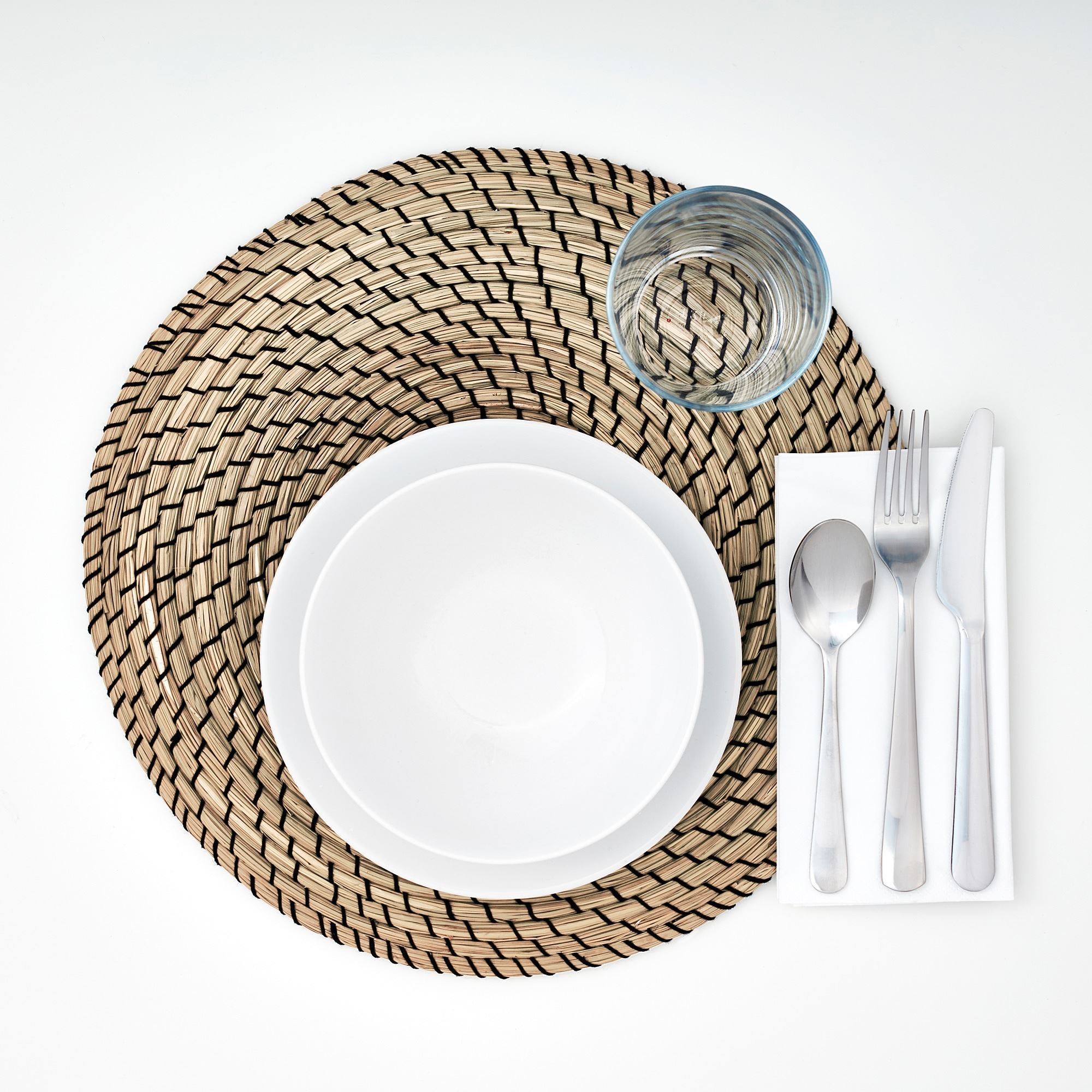 LATTAD IKEA Салфетка под прибор, водоросли/черный, 37 см