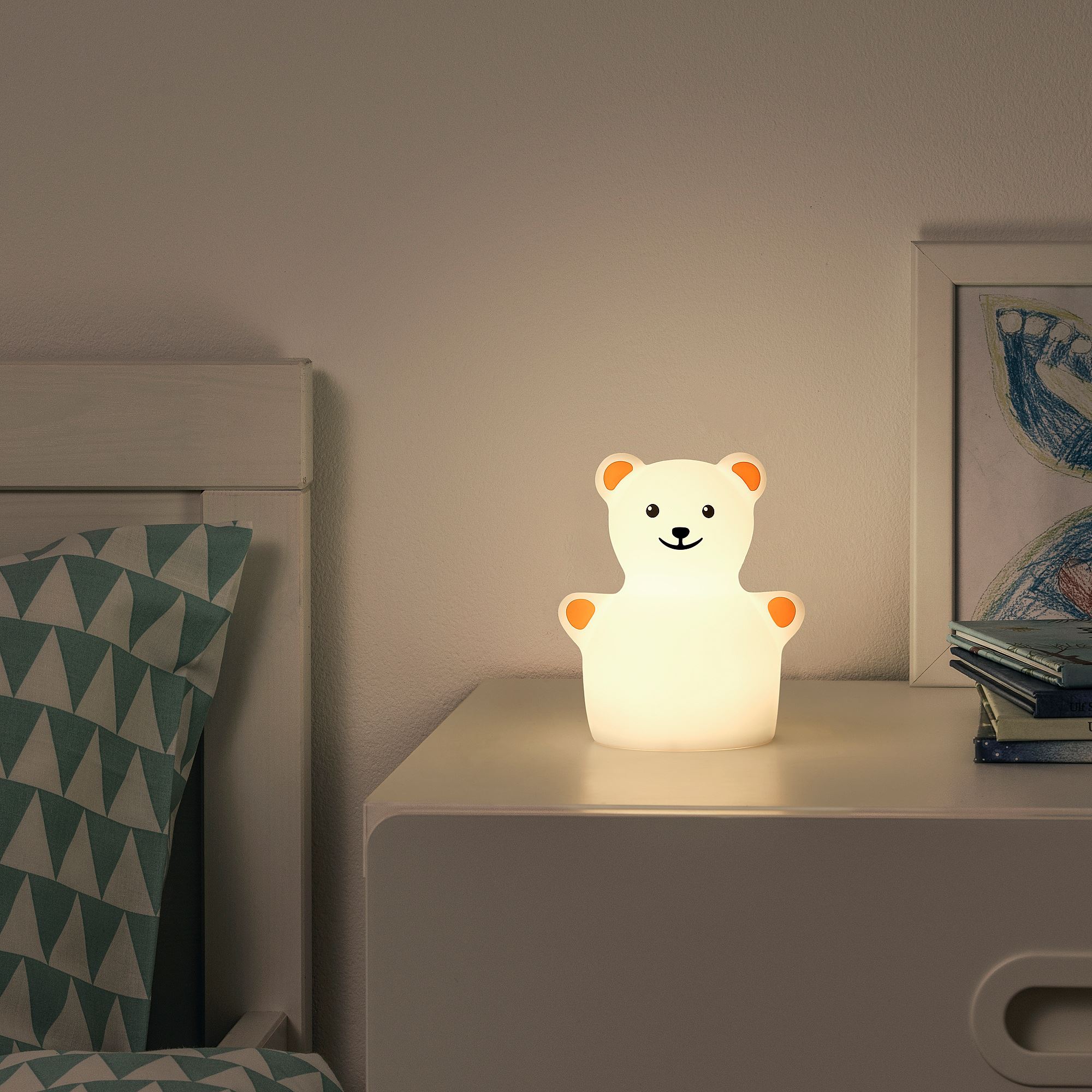 TOVADER IKEA Светодиодный ночник, медведь с батарейным питанием