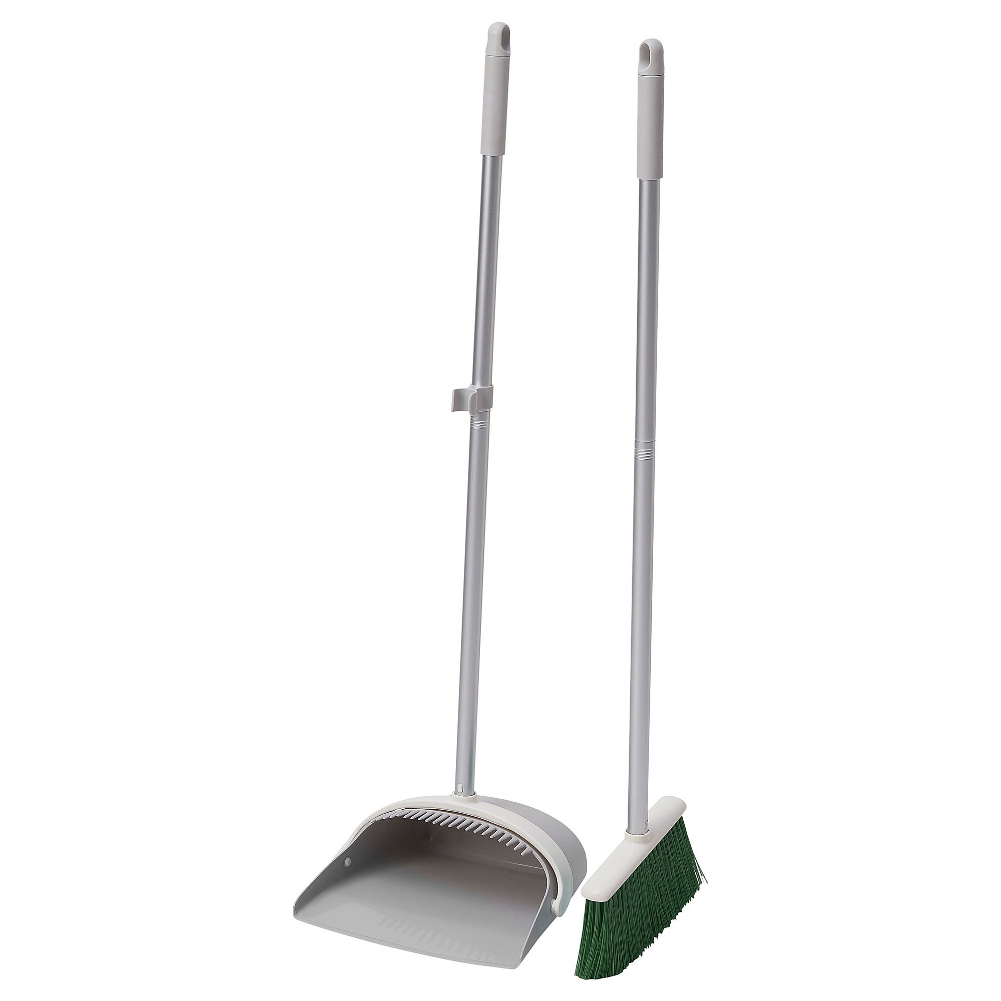 PEPPRIG IKEA Совок/щетка, серый-зелёный, 45x28x11 см