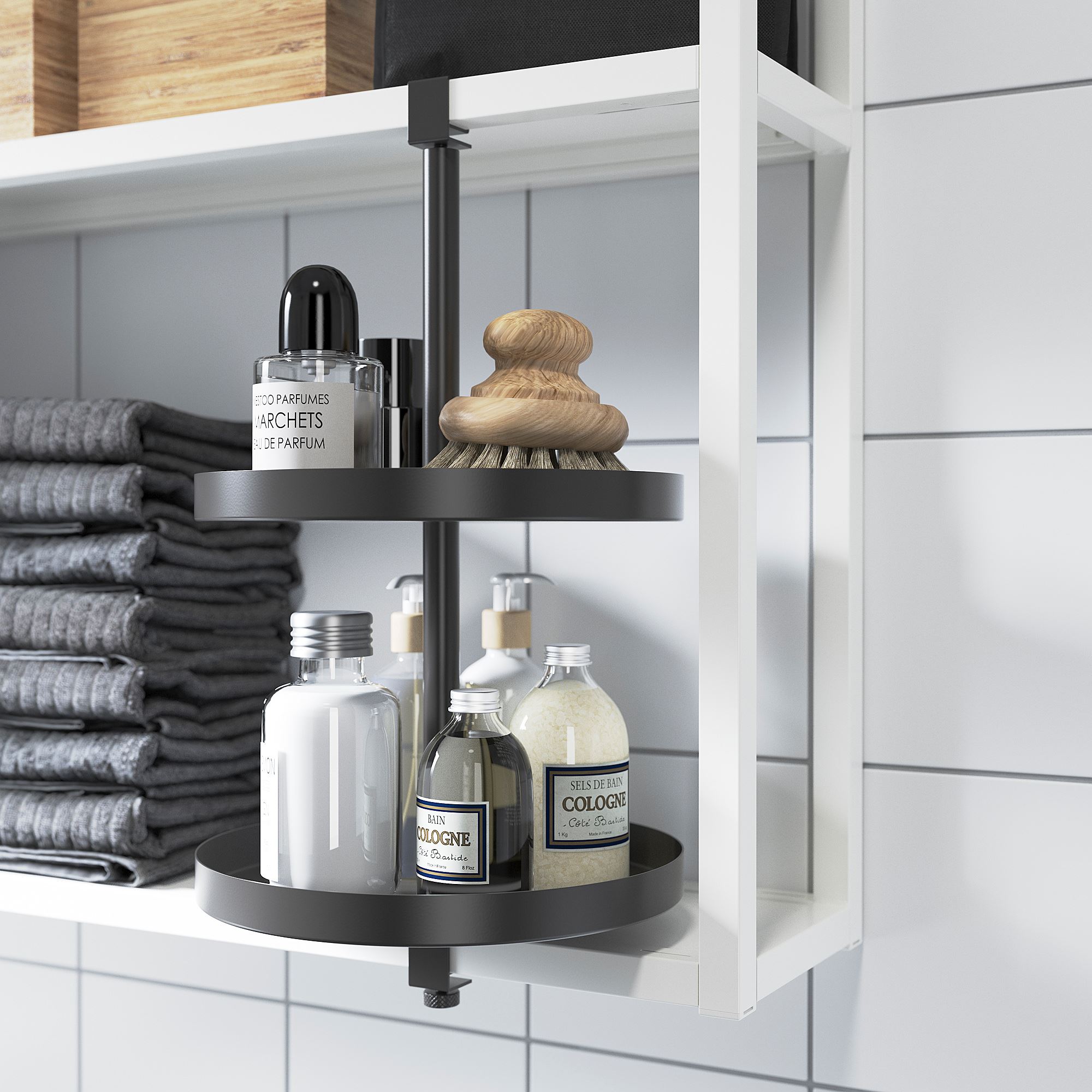 ENHET IKEA Вращающаяся полка, 40x21 см, антрацит