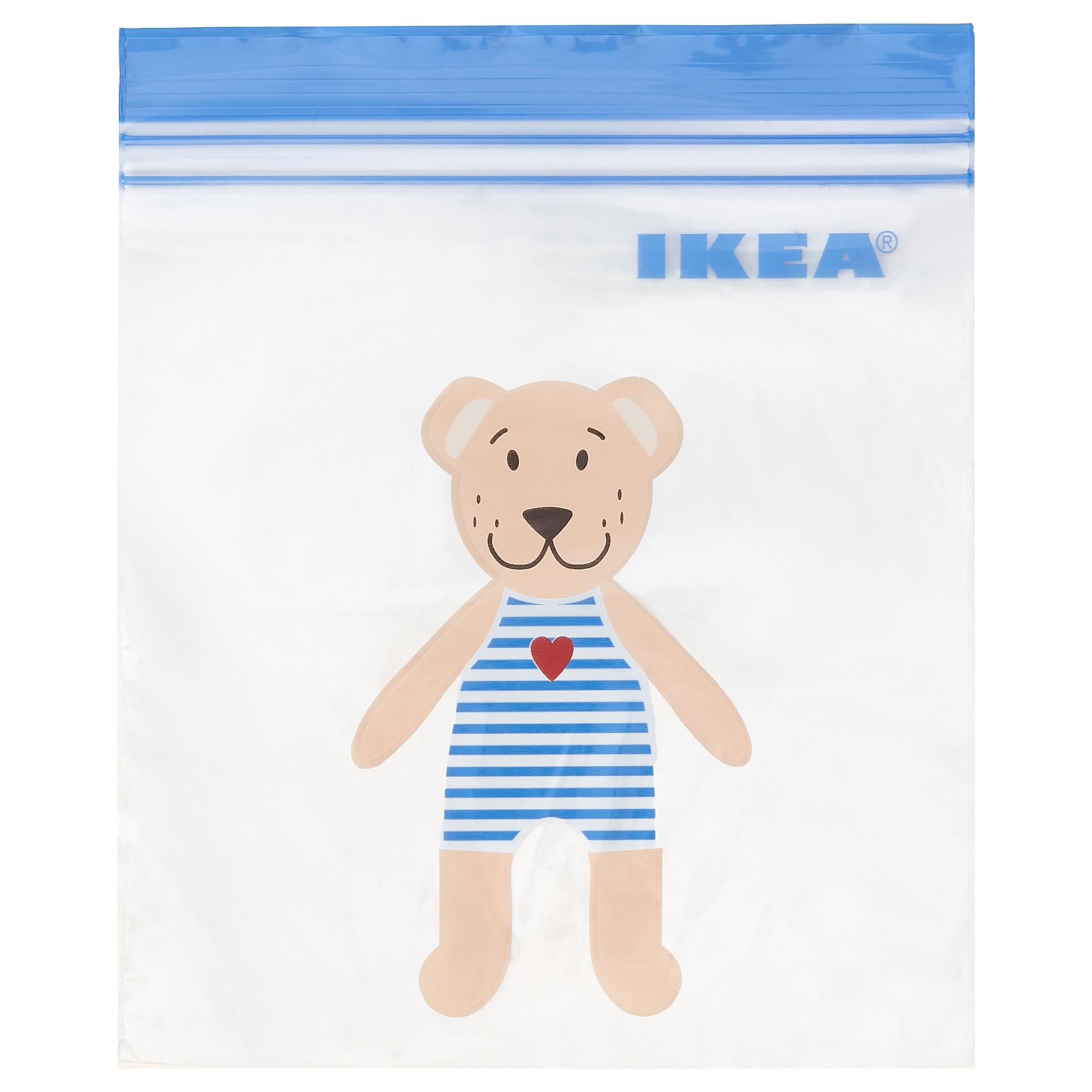 ISTAD IKEA Пакет закрывающийся, с рисунком/светло-синий, 1 л, 25 шт (ТОВАР ВЫШЕЛ ИЗ АССОРТИМЕНТА)