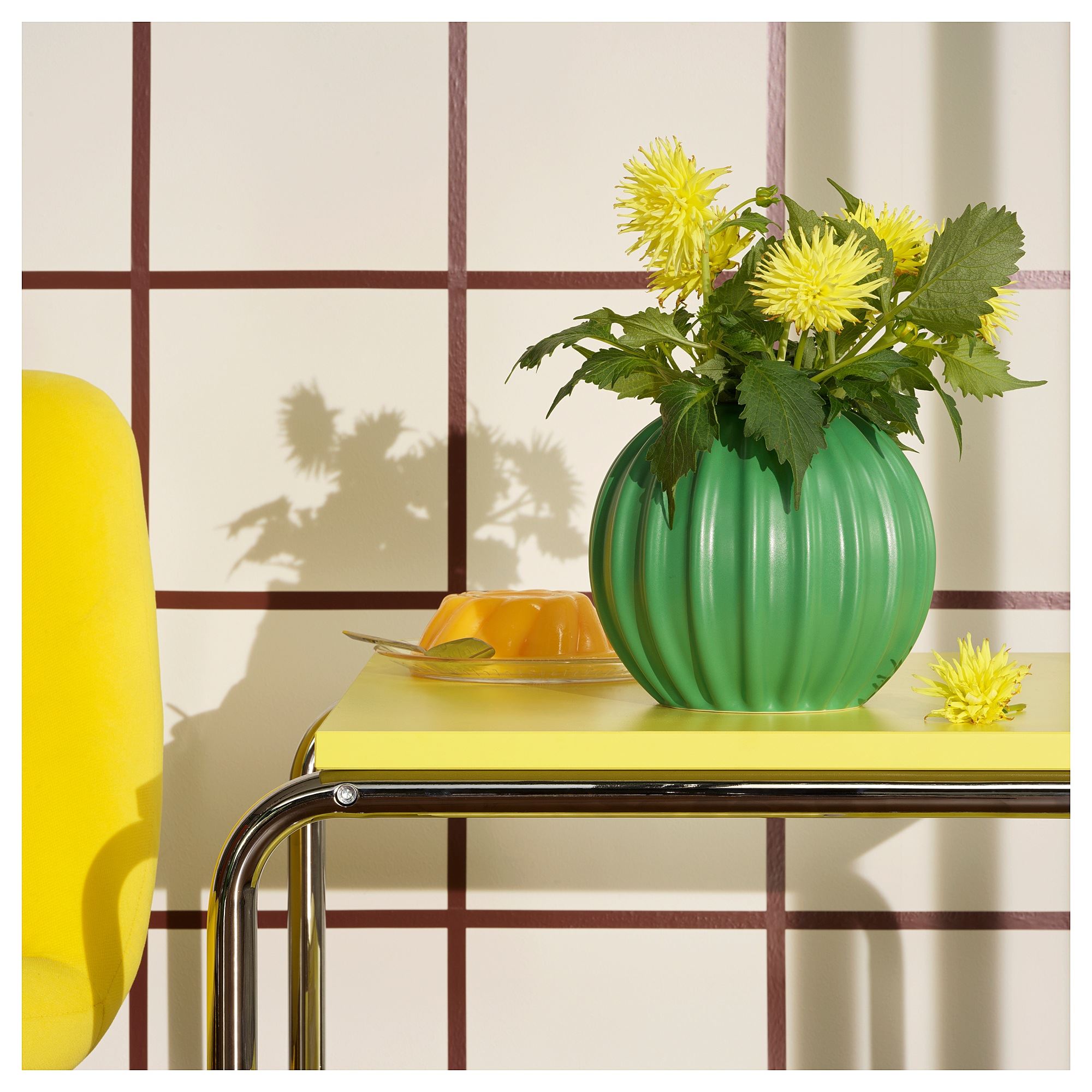 SKOGSTUNDRA IKEA Ваза, зеленый, 15 см