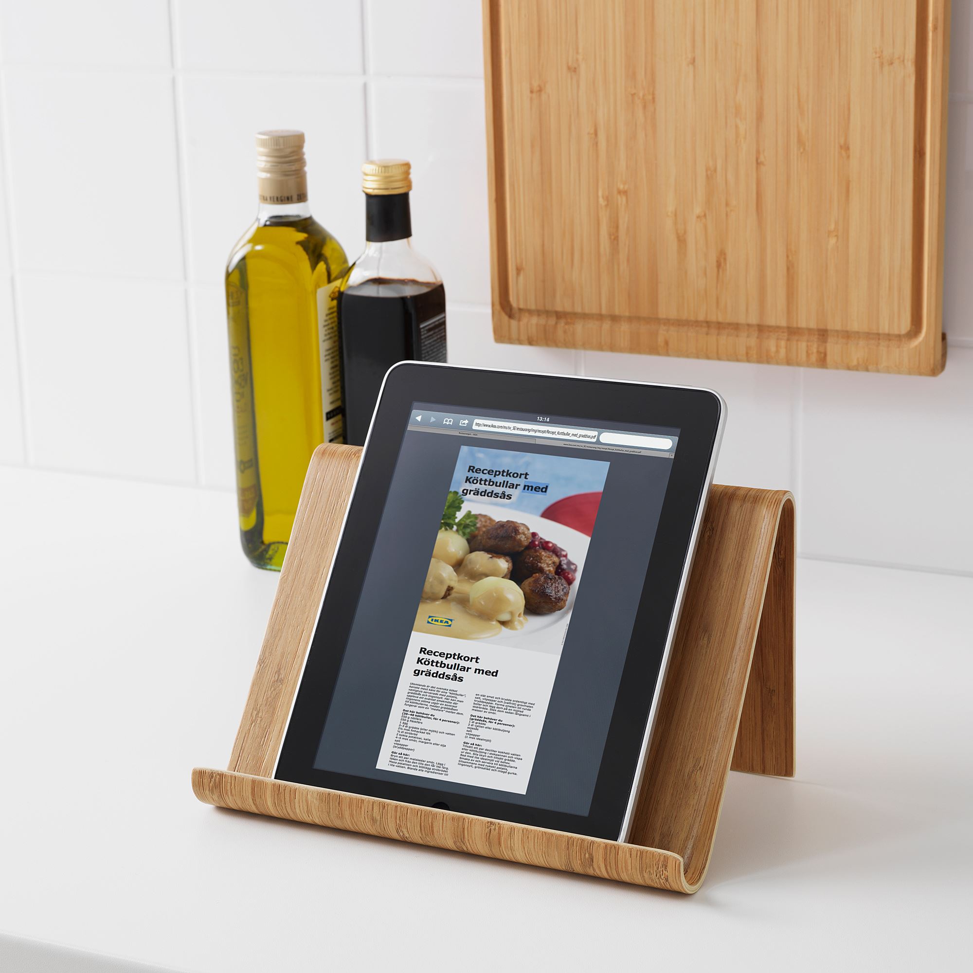 VIVALLA IKEA Подставка для телефона/планшета, бамбук, 26x17 см