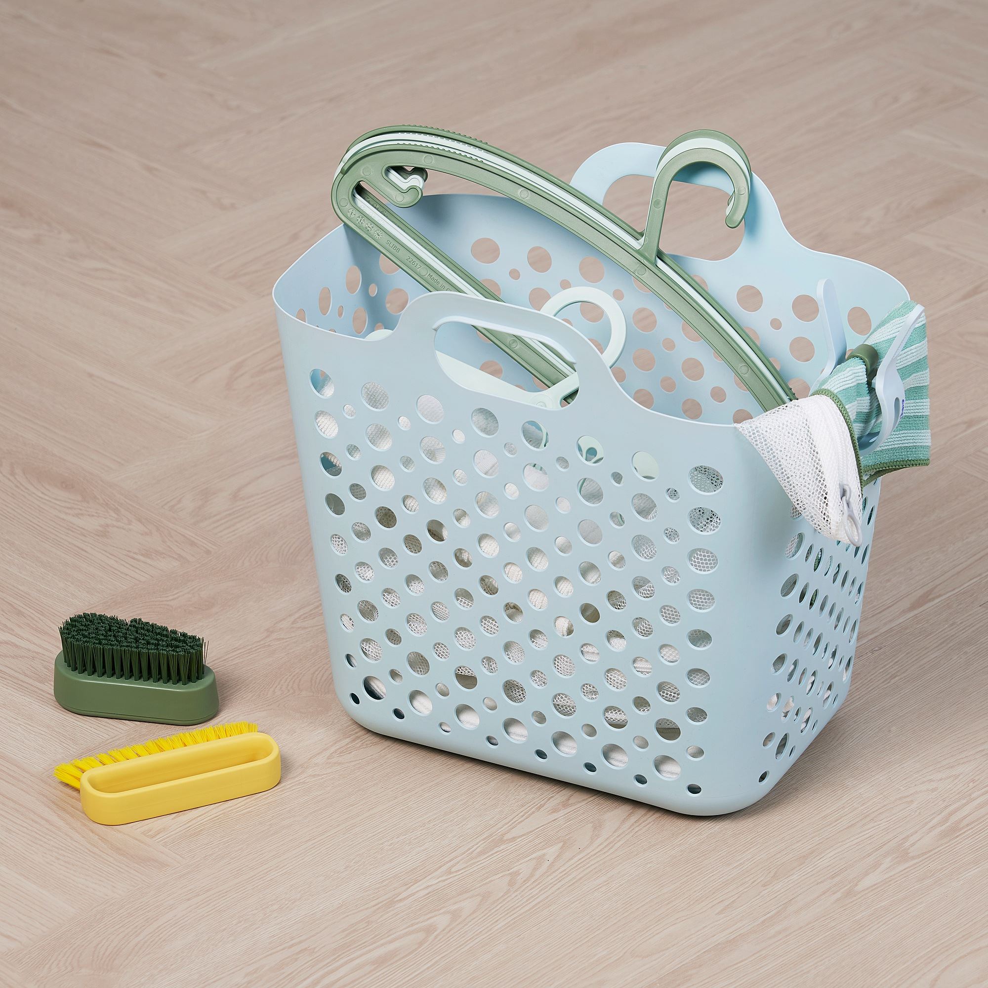 SLIBB IKEA Корзина для белья, светло-синий, 24 л