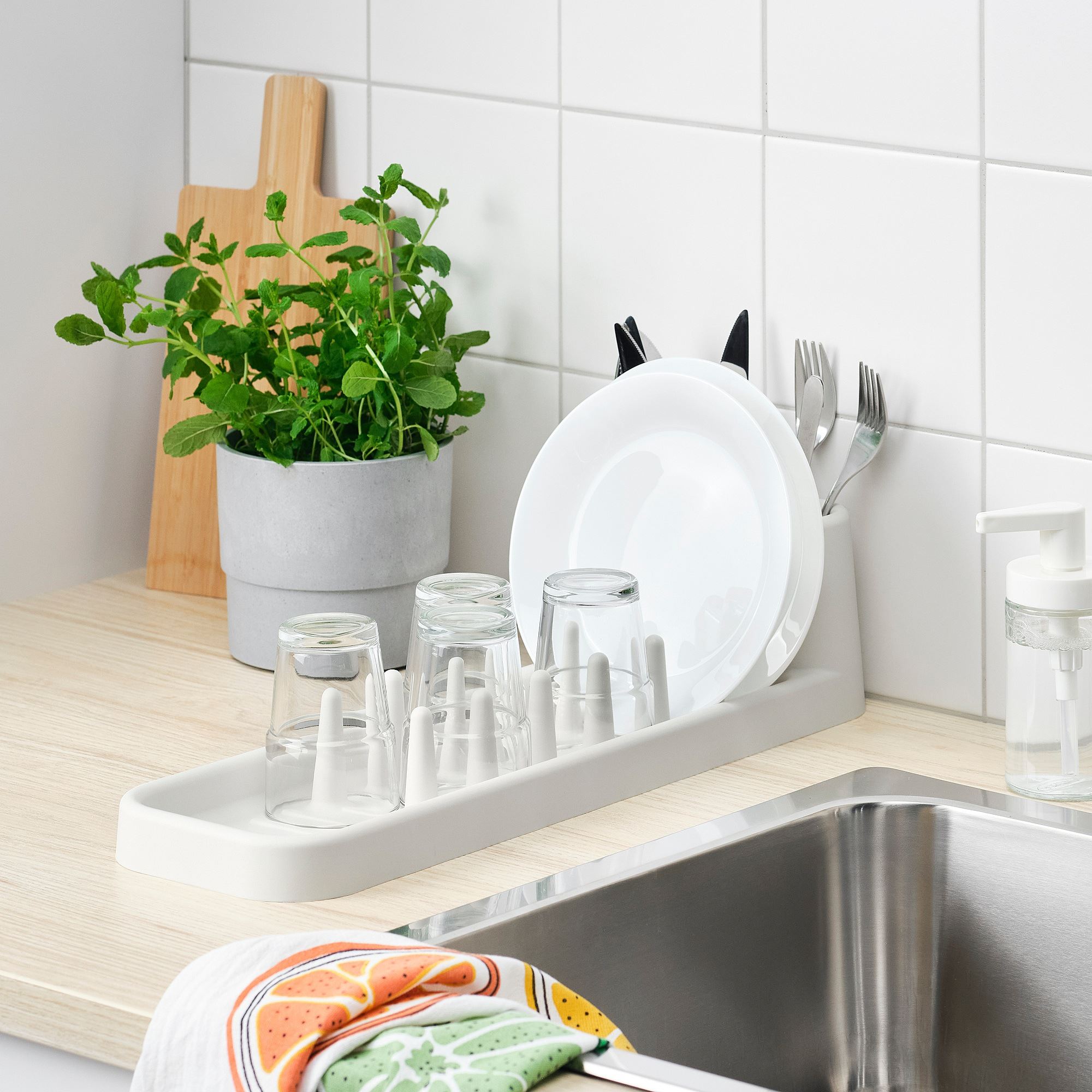 STAMLING IKEA Сушилка посудная, белый с оттенком, 48 см