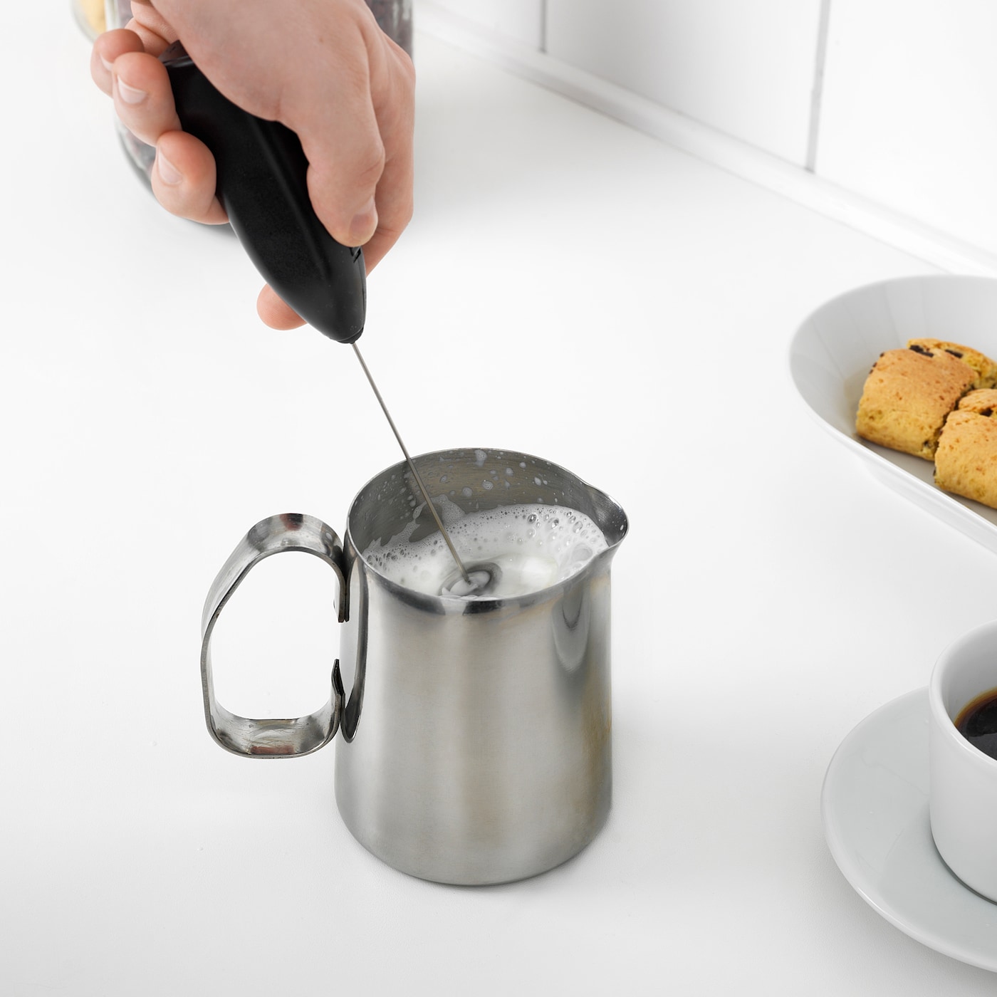 PRODUKT IKEA Вспениватель молока, черный