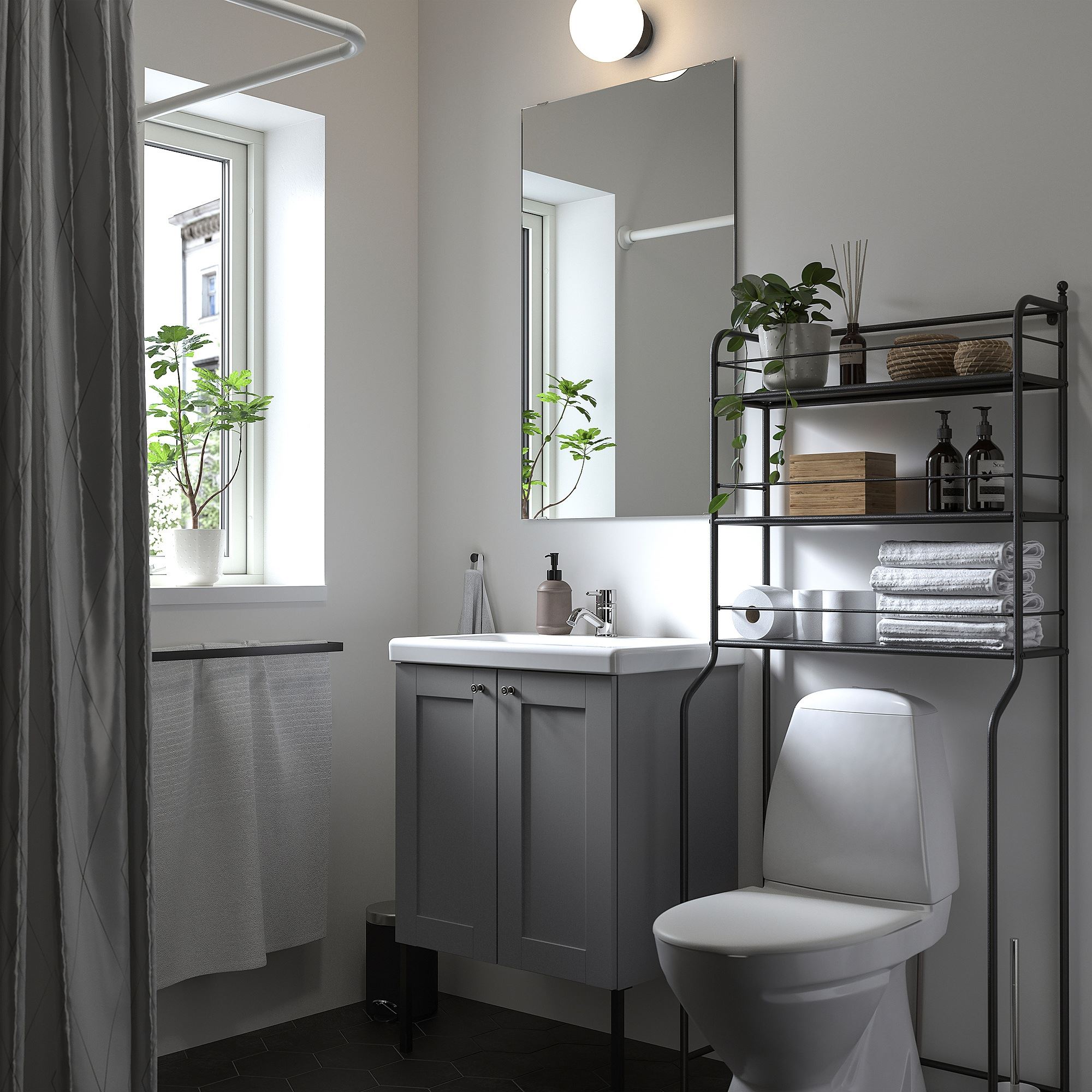 FROSJON IKEA Стеллаж , черный, 65x156 см