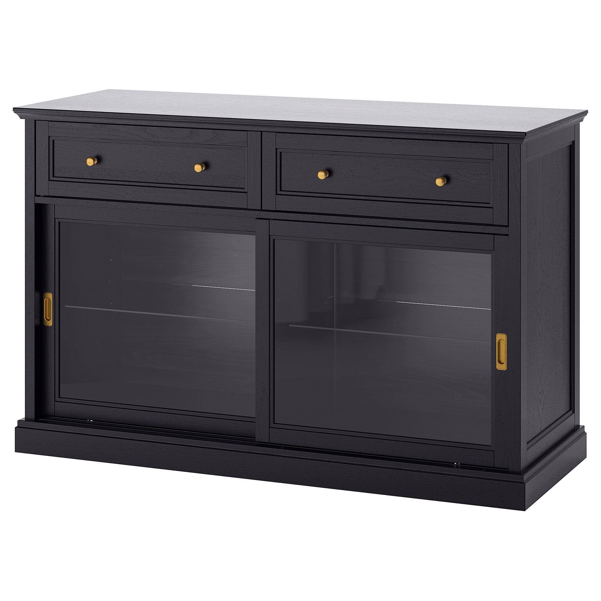 MALSJO IKEA Сервант, черный, 145x92 см  (ТОВАР ВЫШЕЛ ИЗ АССОРТИМЕНТА)