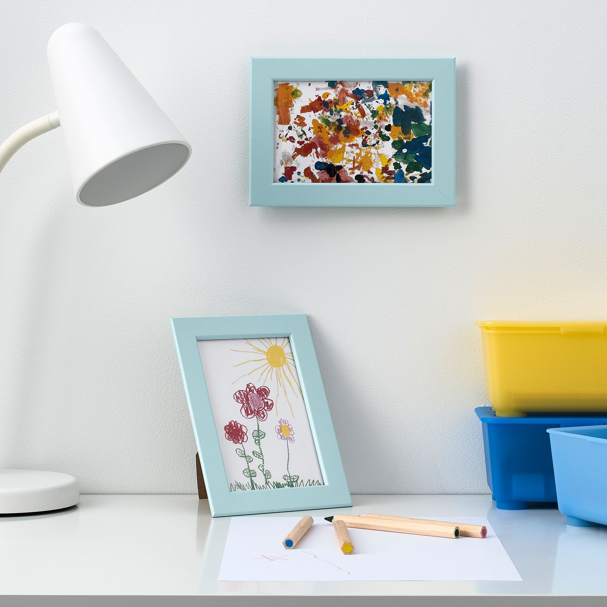 FISKBO IKEA Рамка для фото, голубой, 10x15 см  (ТОВАР ВЫШЕЛ ИЗ АССОРТИМЕНТА)