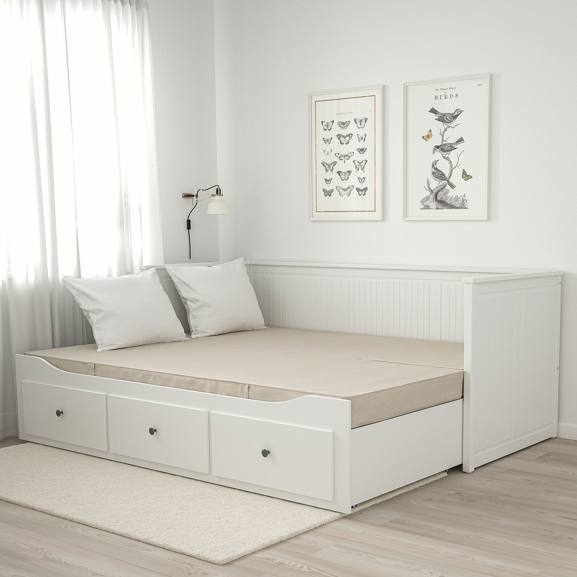 VANNAREID IKEA Матрас с пружинами карманного типа, очень жесткий/бежевый