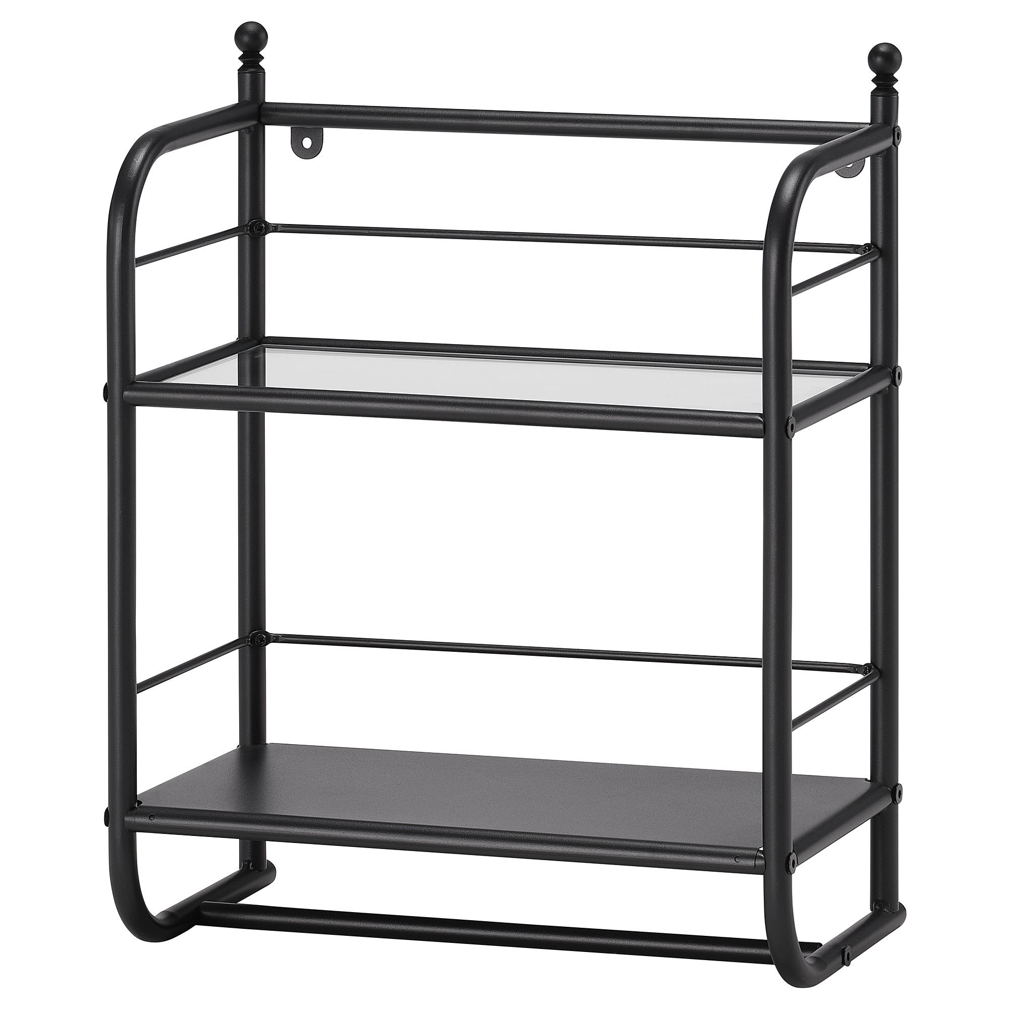 FROSJON IKEA Настенная полка, черный, 40x51 см