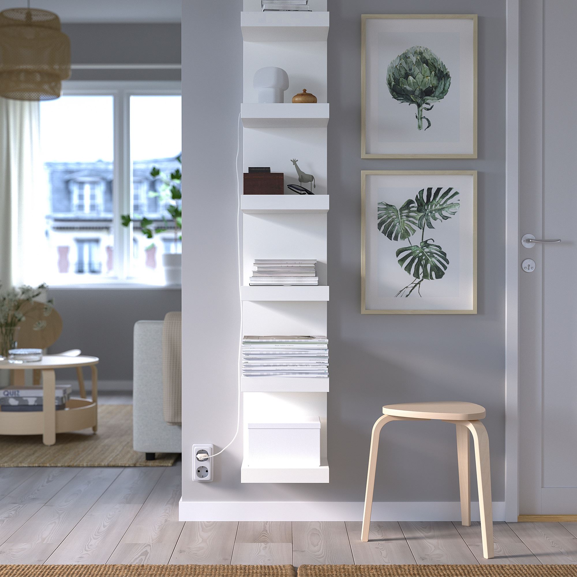 LACK IKEA Полочный модуль, навесной, белый, 30x190 см