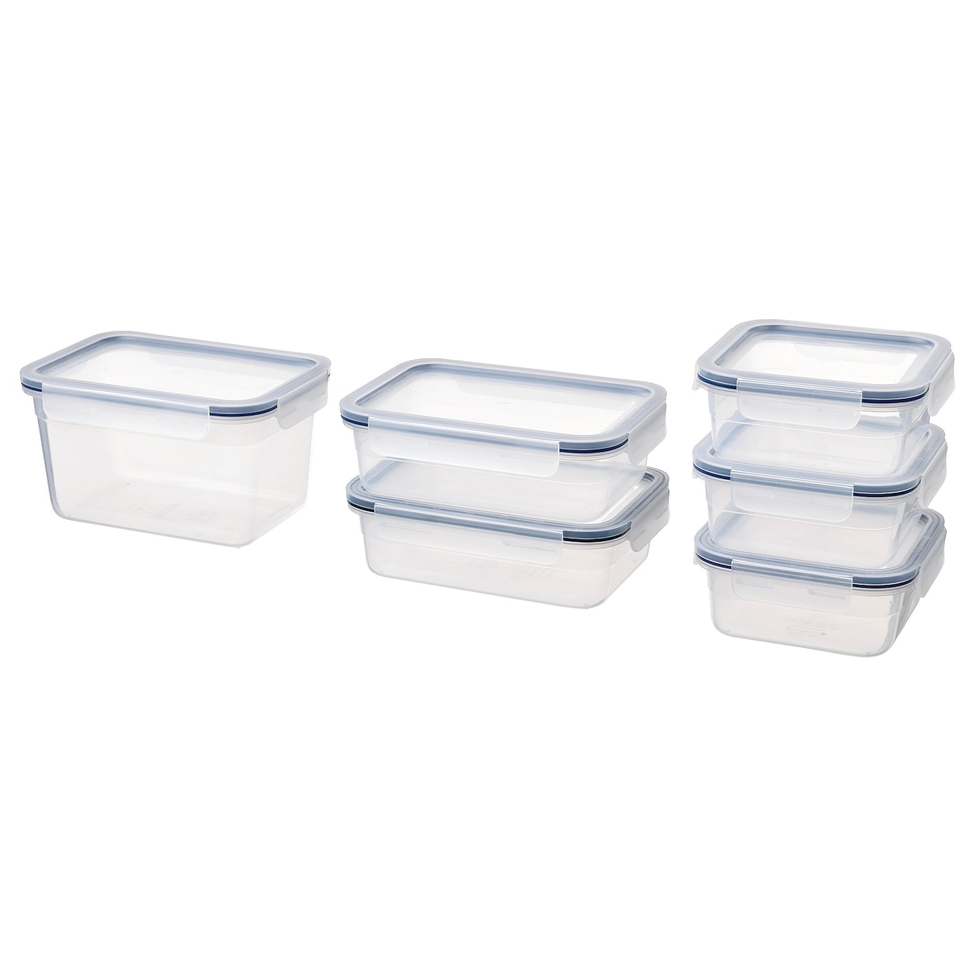 IKEA 365+ Контейнер для продуктов с крышкой, пластик, 6 шт.
