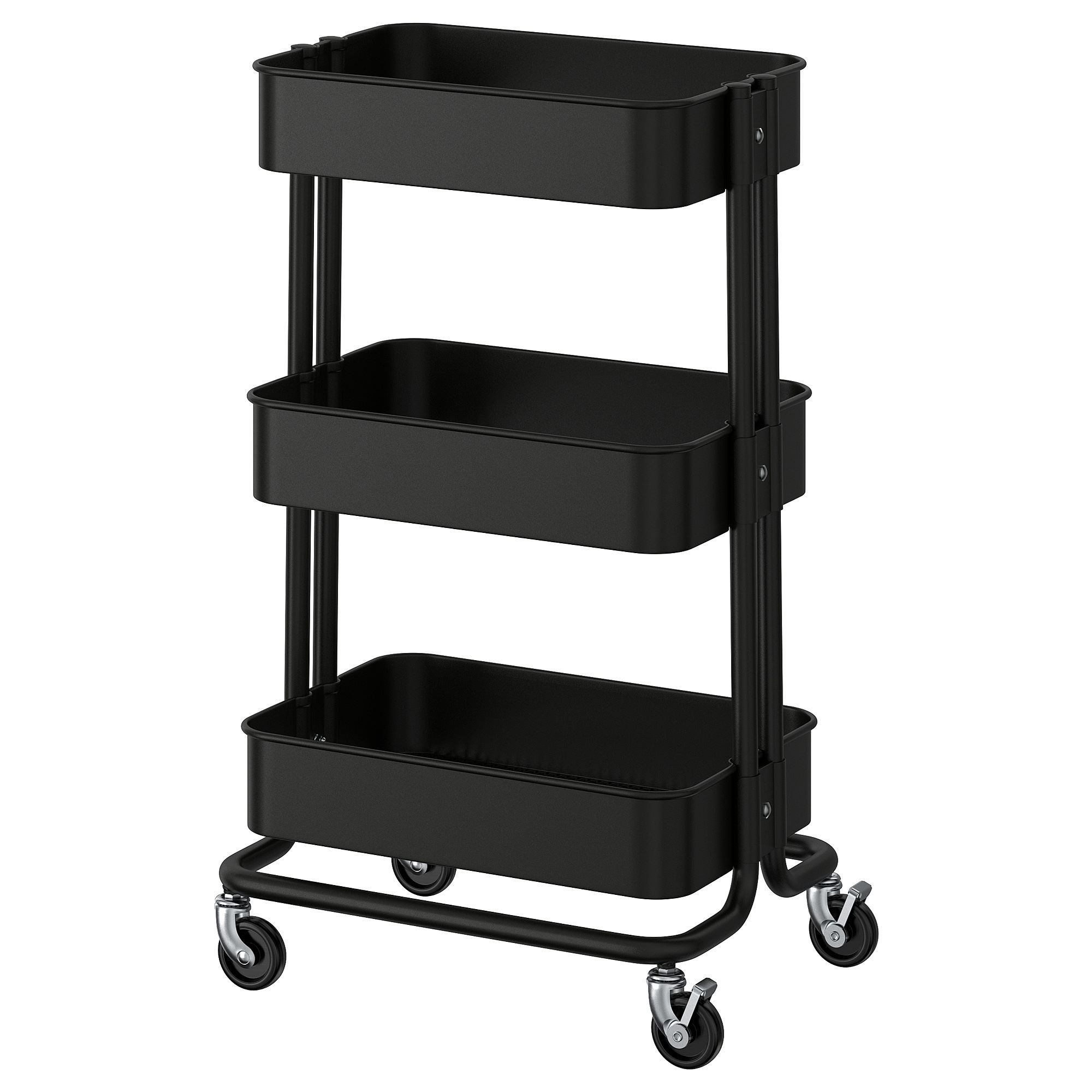 RASKOG IKEA Тележка, чёрный 35x45x77 см