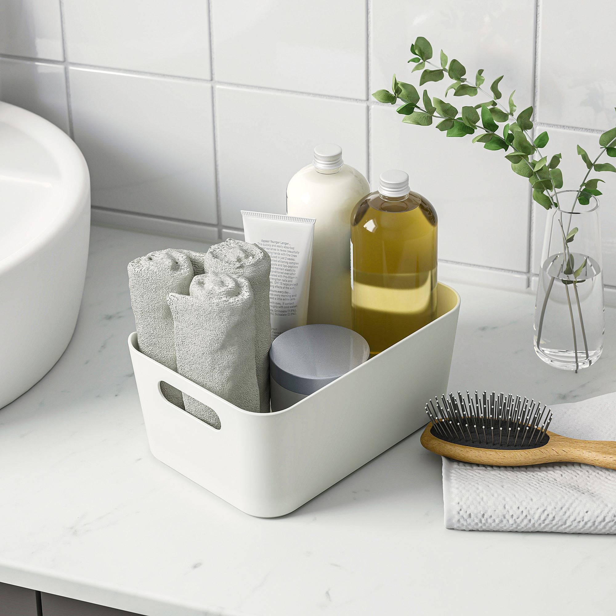 UPPDATERA IKEA Контейнер, белый, 24x17 см