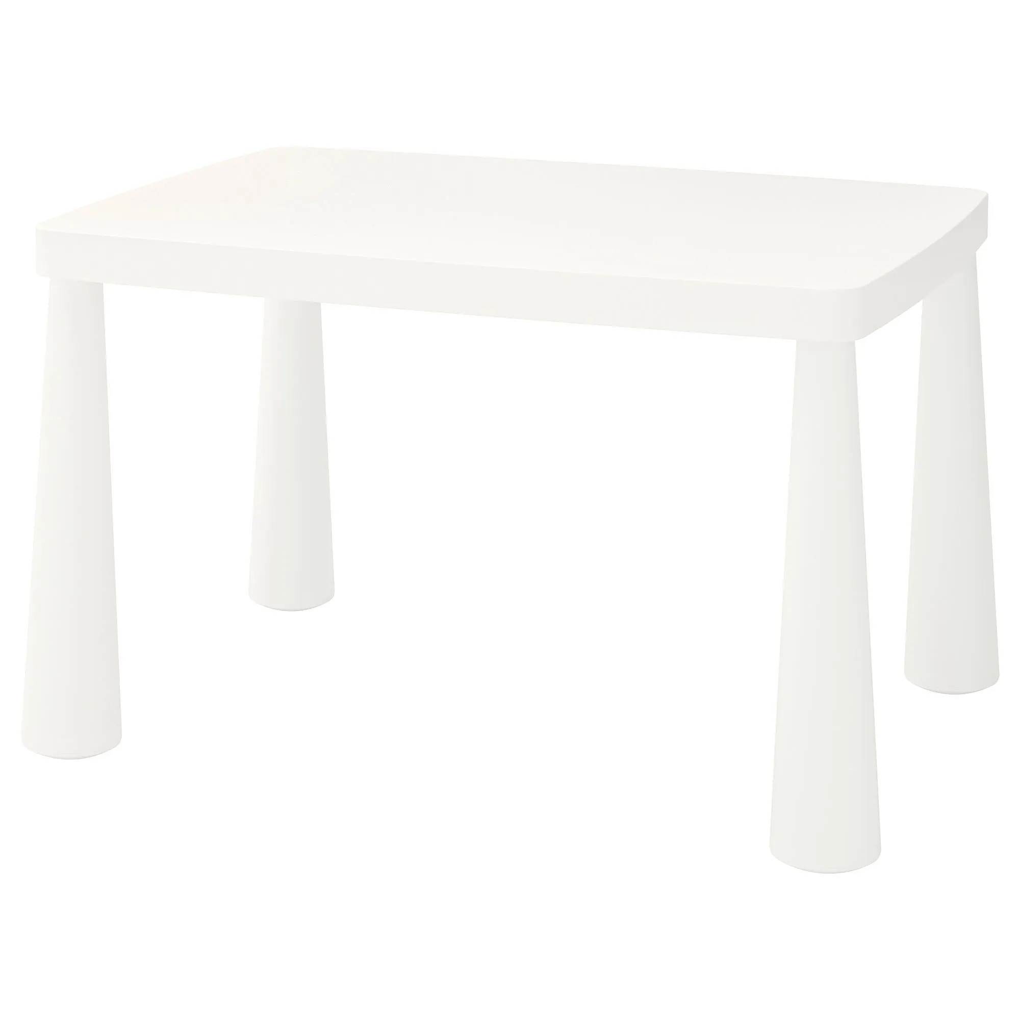 MAMMUT IKEA Стол детский, для дома/улицы, белый, 77x55 см (есть повреждение)