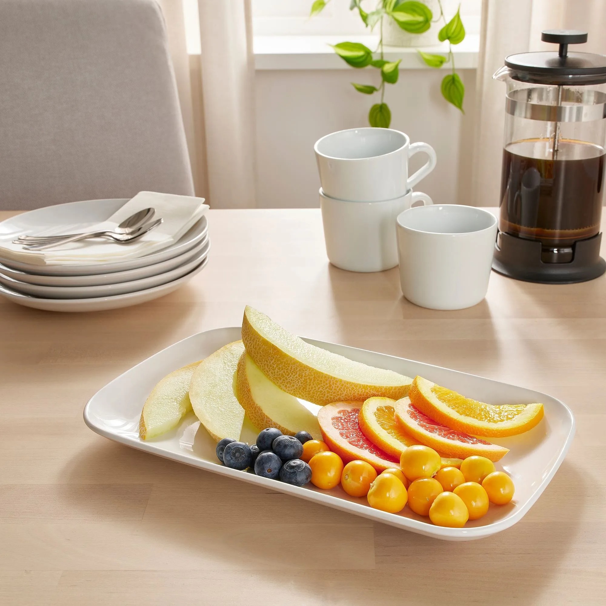GODMIDDAG IKEA Тарелка, белый, 18x30 см