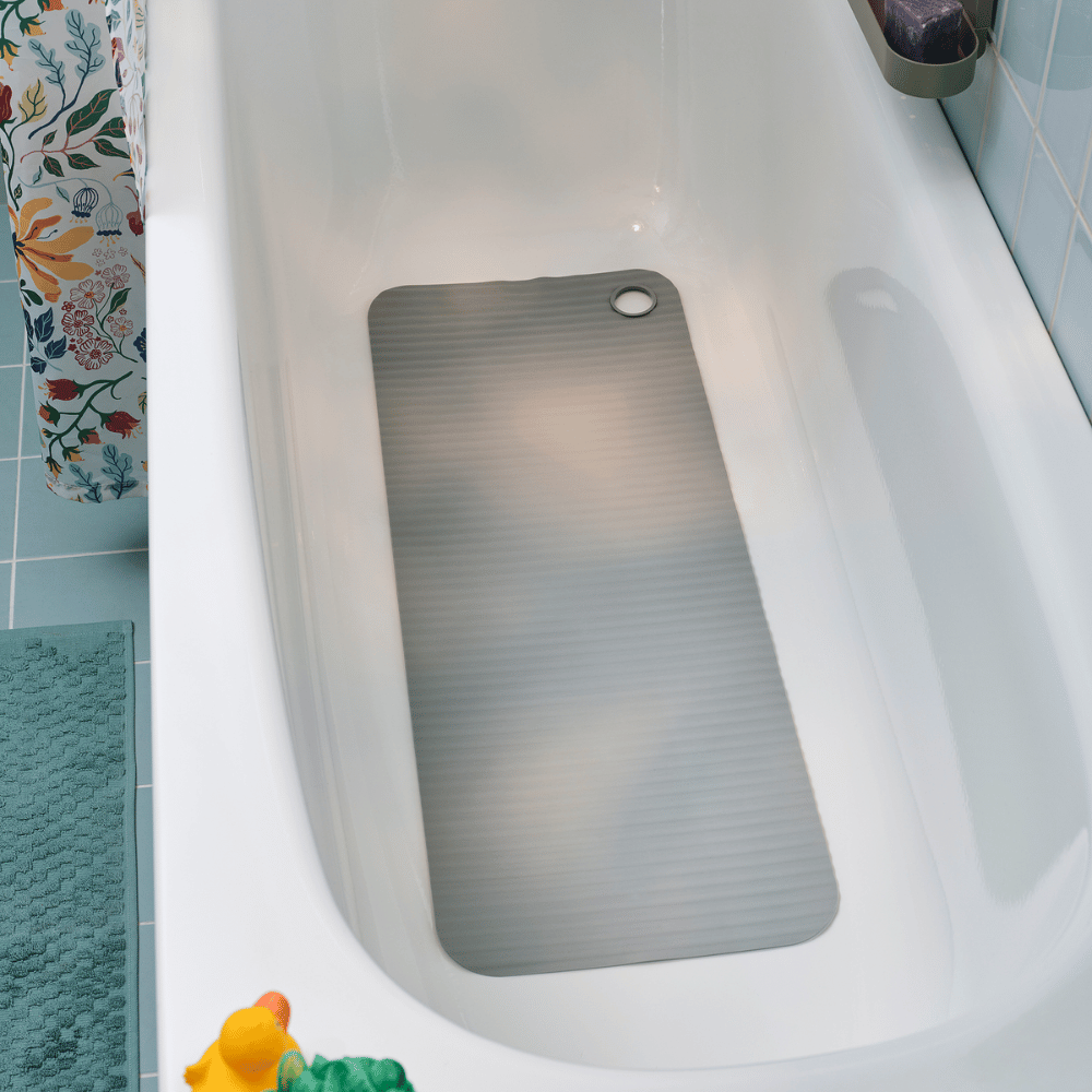 VALVATTNET IKEA Коврик в ванну, серый, 33x84 см