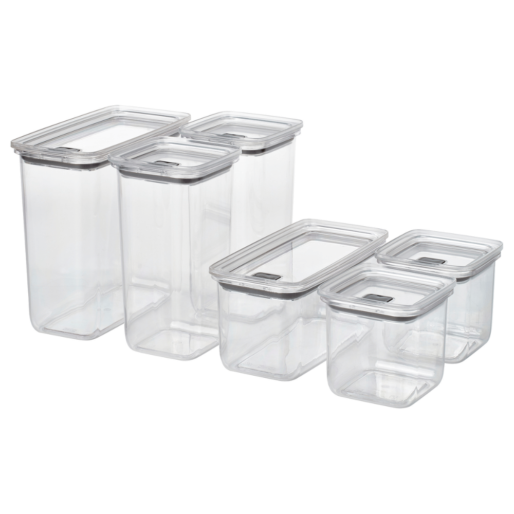 KORALLVIPPA IKEA Банка для сухих продуктов, 6шт, прозрачный