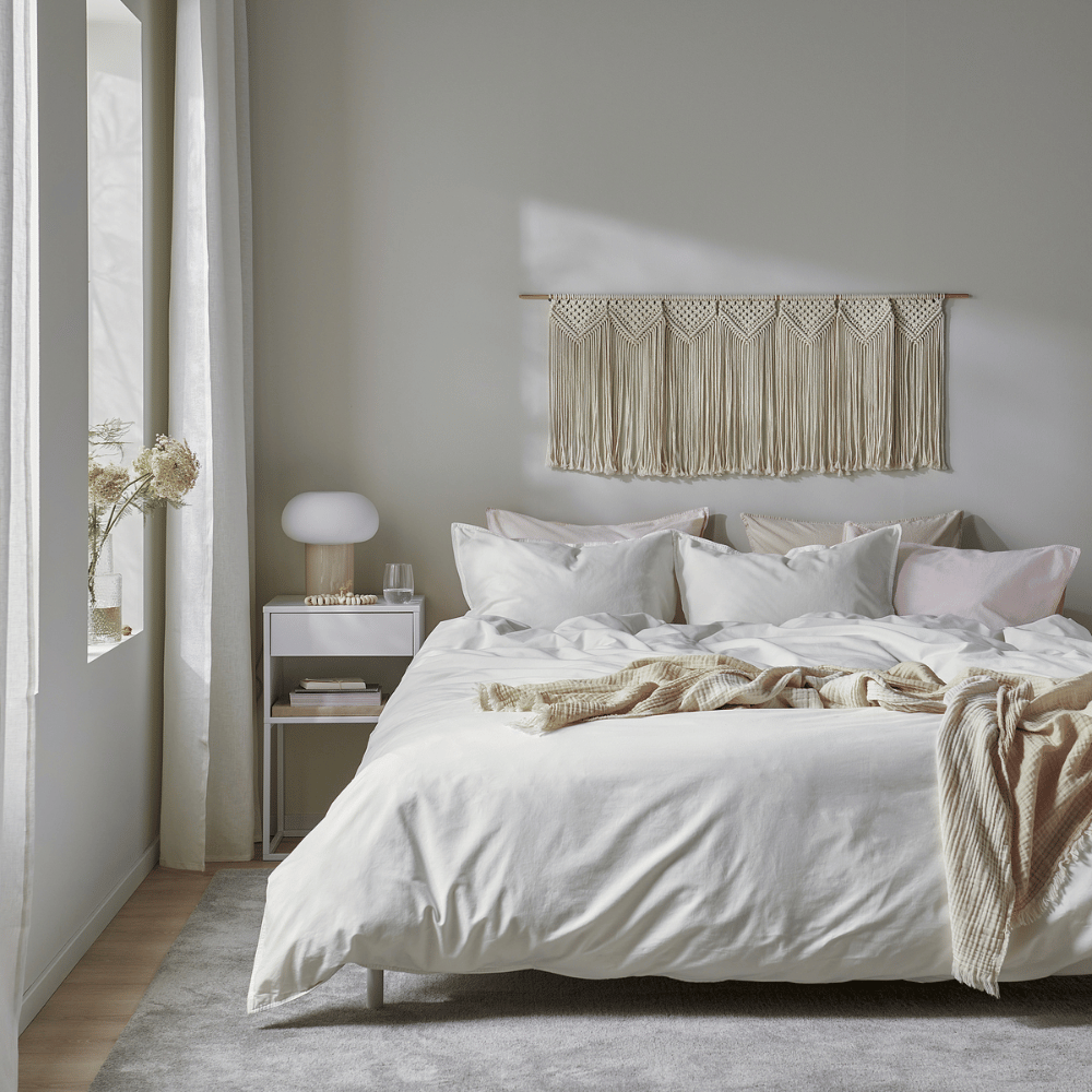 ANGSLILJA IKEA Пододеяльник и 2 наволочки, белый, 240x220/50x80 см