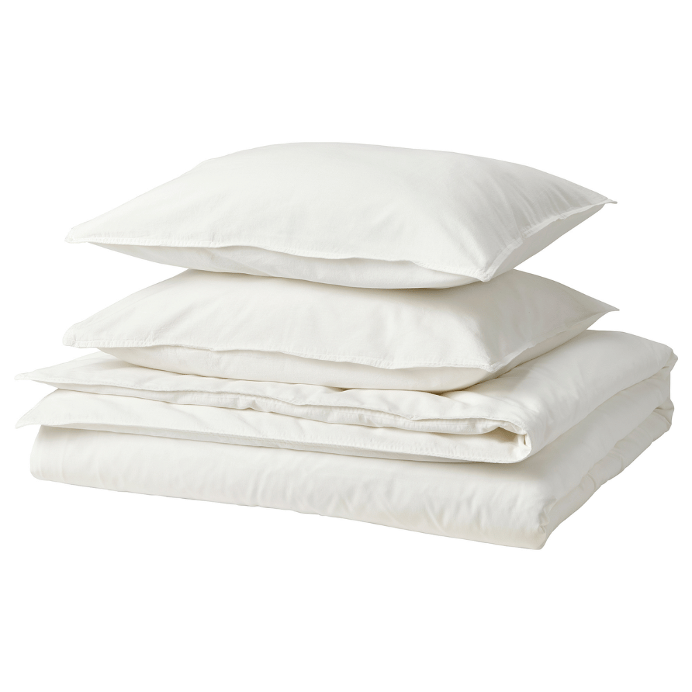 ANGSLILJA IKEA Пододеяльник и 2 наволочки, белый, 240x220/50x80 см