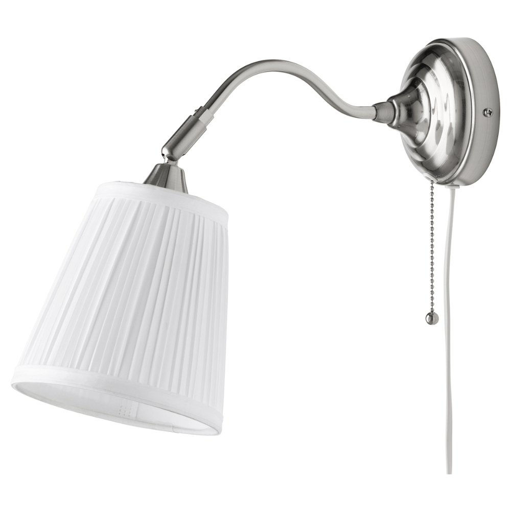 ARSTID IKEA Бра, никелированный/белый