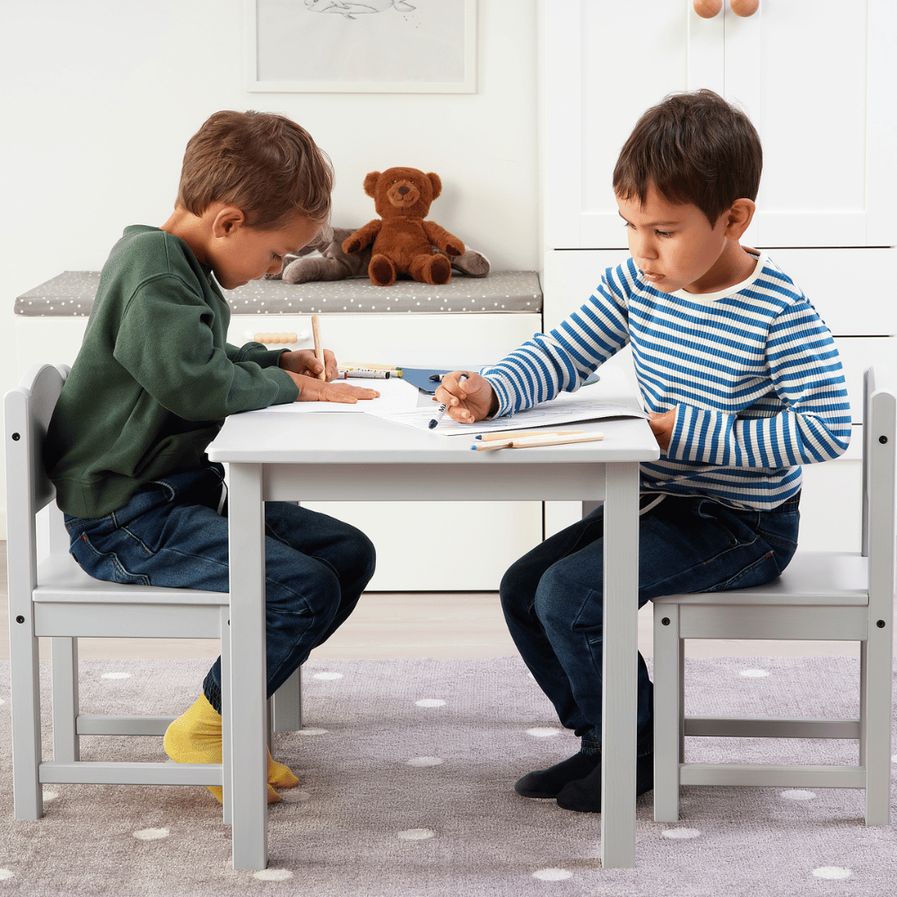 SUNDVIK IKEA Стол детский, серый, 76x50 см