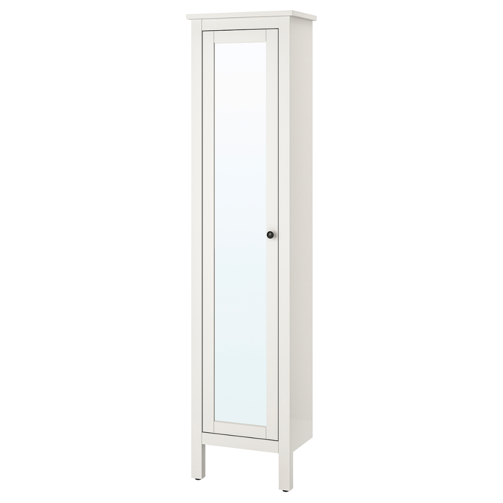 HEMNES  IKEA Высокий шкаф с зеркальной дверцей, белый, 49x31x200 см